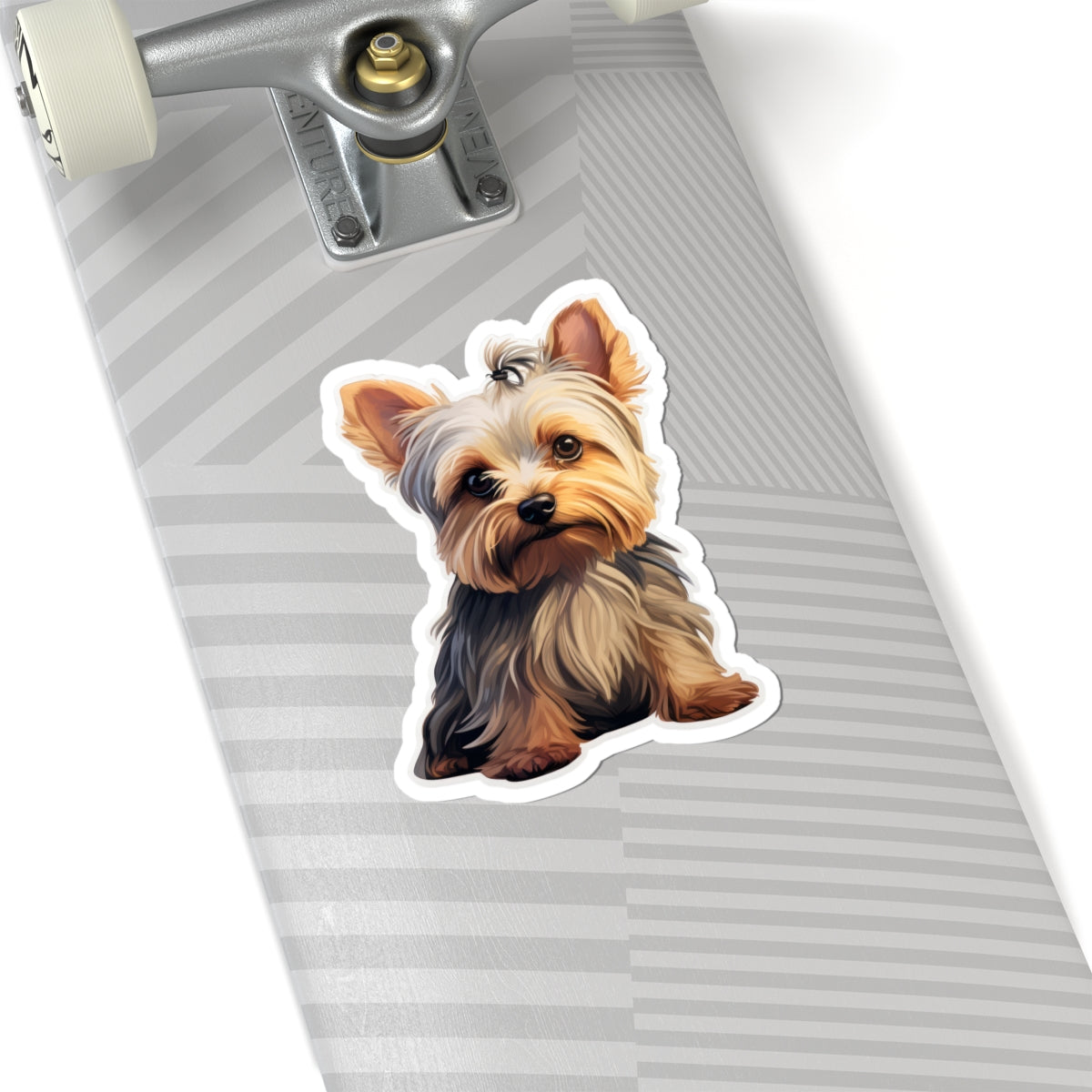 Cute Yorkshire Terrier Kiss-Cut Stickers, Pet Lover Decor, Laptop Stickers, Dog Gifts, Customizable Art for Dog Lovers