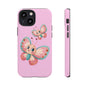 Cute Butterfly Phone Case, Tough Phone Cover, Girly Phone Accessory, Unique Gift for Her, Kids Phone Case, Floral Design Case