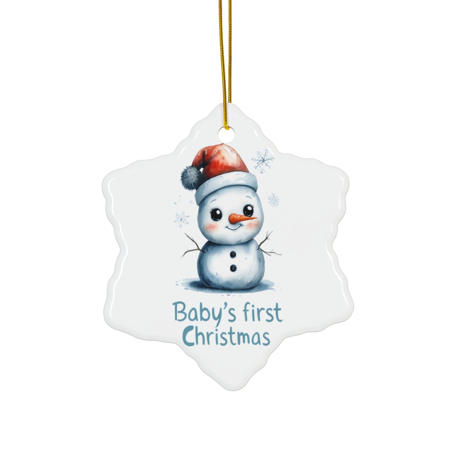 Baby's First Christmas Ceramic Ornaments, Custom Holiday Decor, Perfect for Gifts, Winter Memories, Keepsake Ornaments, Snowman Ornaments
