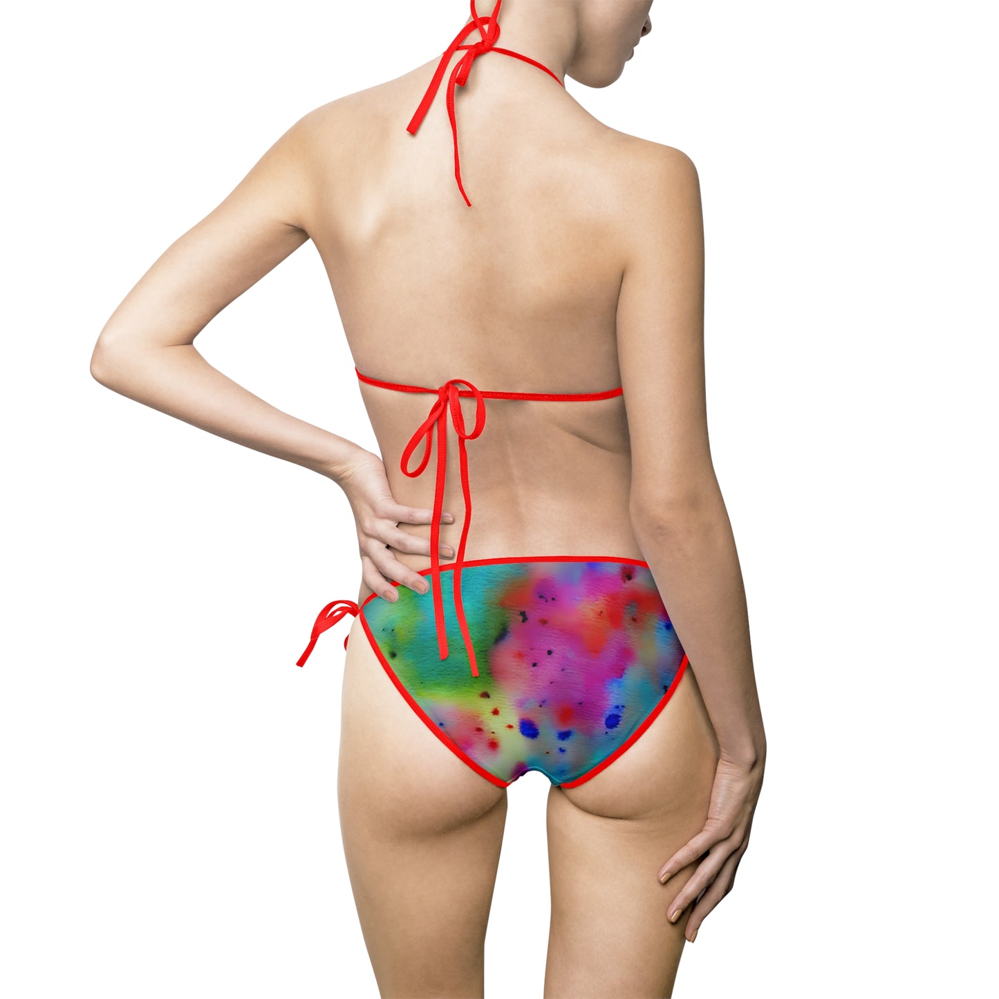 Colorful Tie-Dye Women's Bikini Swimsuit, Beach Swimwear, Summer Vacation, Pool Party, Resort Getaway, Festival Outfits