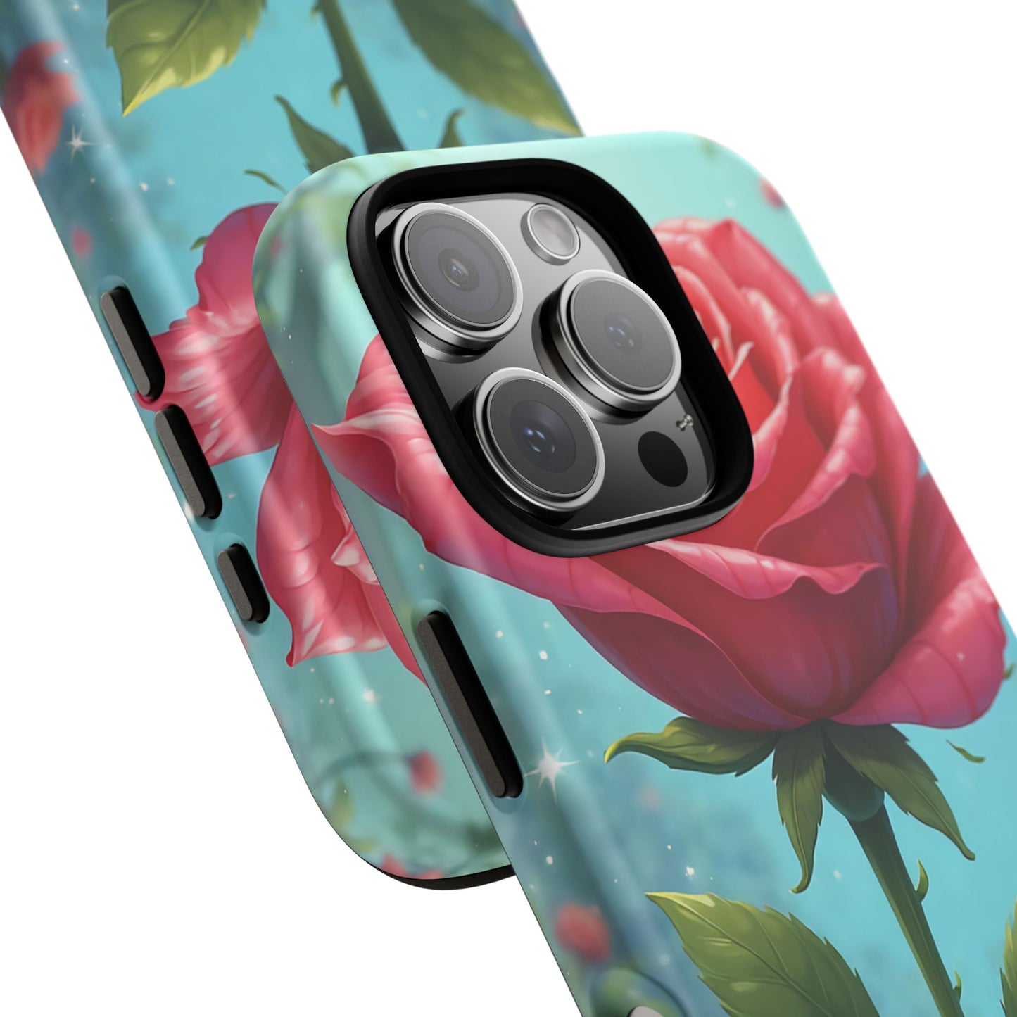 Floral Phone Case, Tough Cases with Elegant Rose Design, Stylish iPhone Cover, Rose Flower Gift for Nature Lovers, Unique Mobile Accessories
