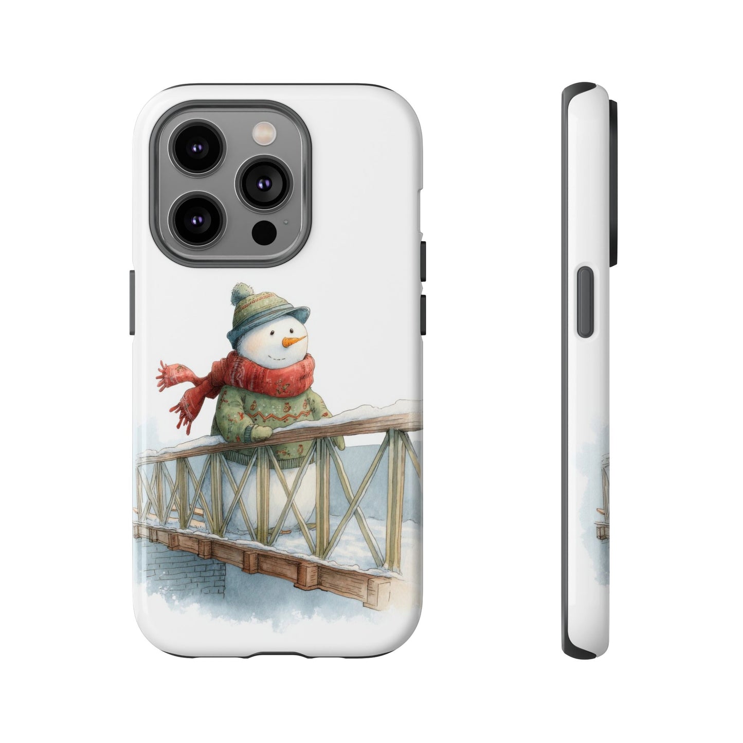 Snowman Phone Case – Winter Holiday Gift, Cute Snowman Design, Winter Accessories, Protective Phone Case, Unique Christmas Present