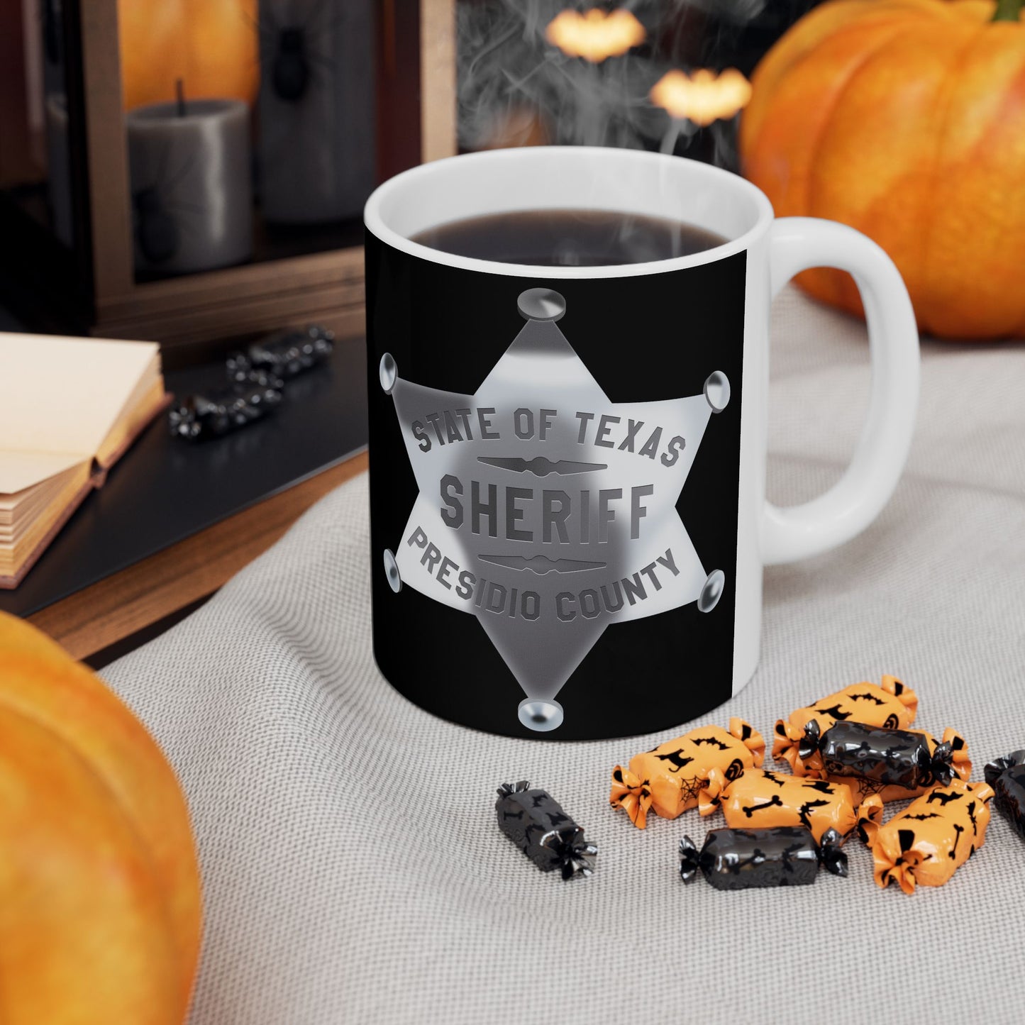 Sheriff's Office Ceramic Mug, Law Enforcement Gift, Sheriff Star Coffee Cup, Police Support Mug, Funny Sheriff Present