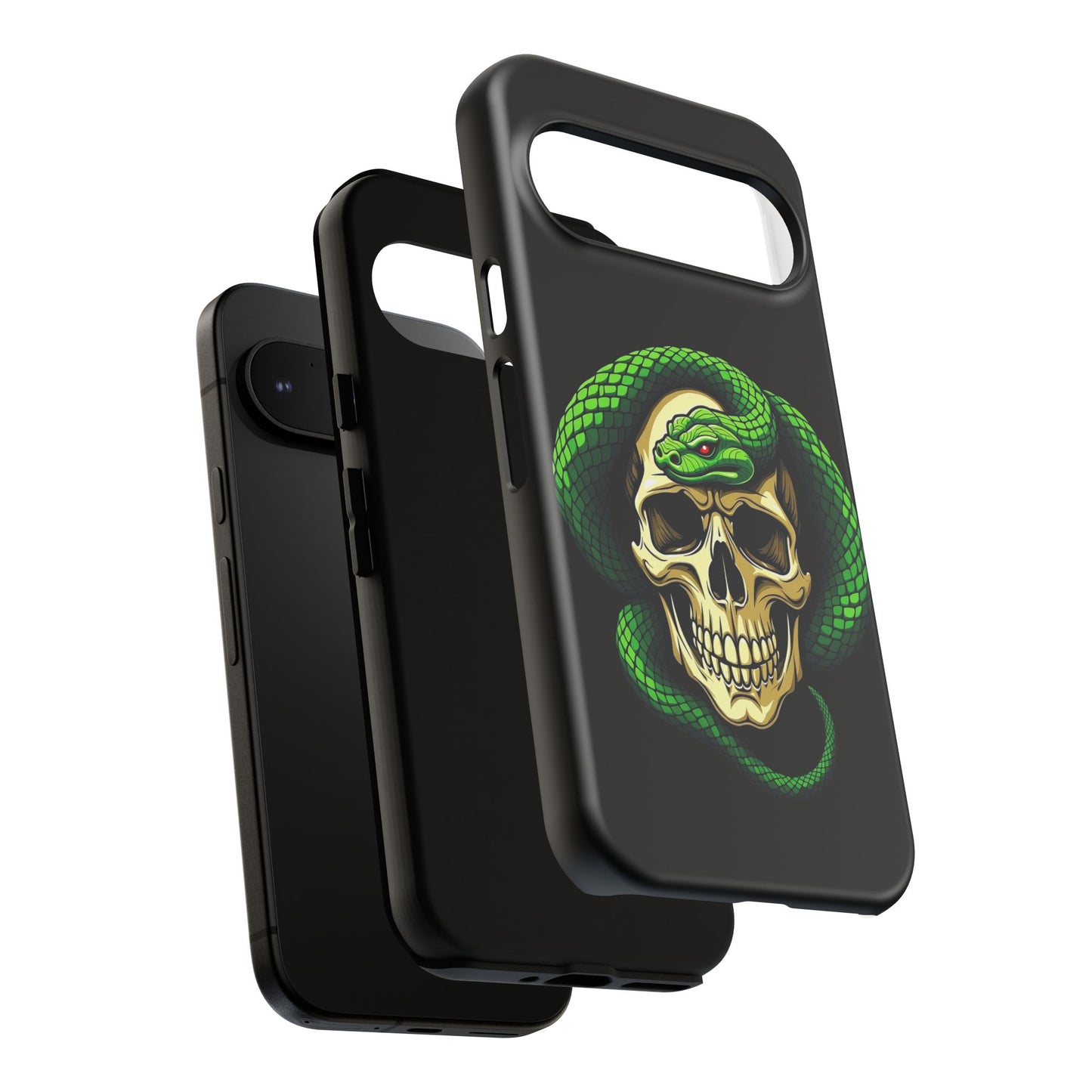Skull & Snake Phone Case | Tough Cases, Protective Cover, Edgy Phone Accessories, Gothic Gift, Halloween Decor