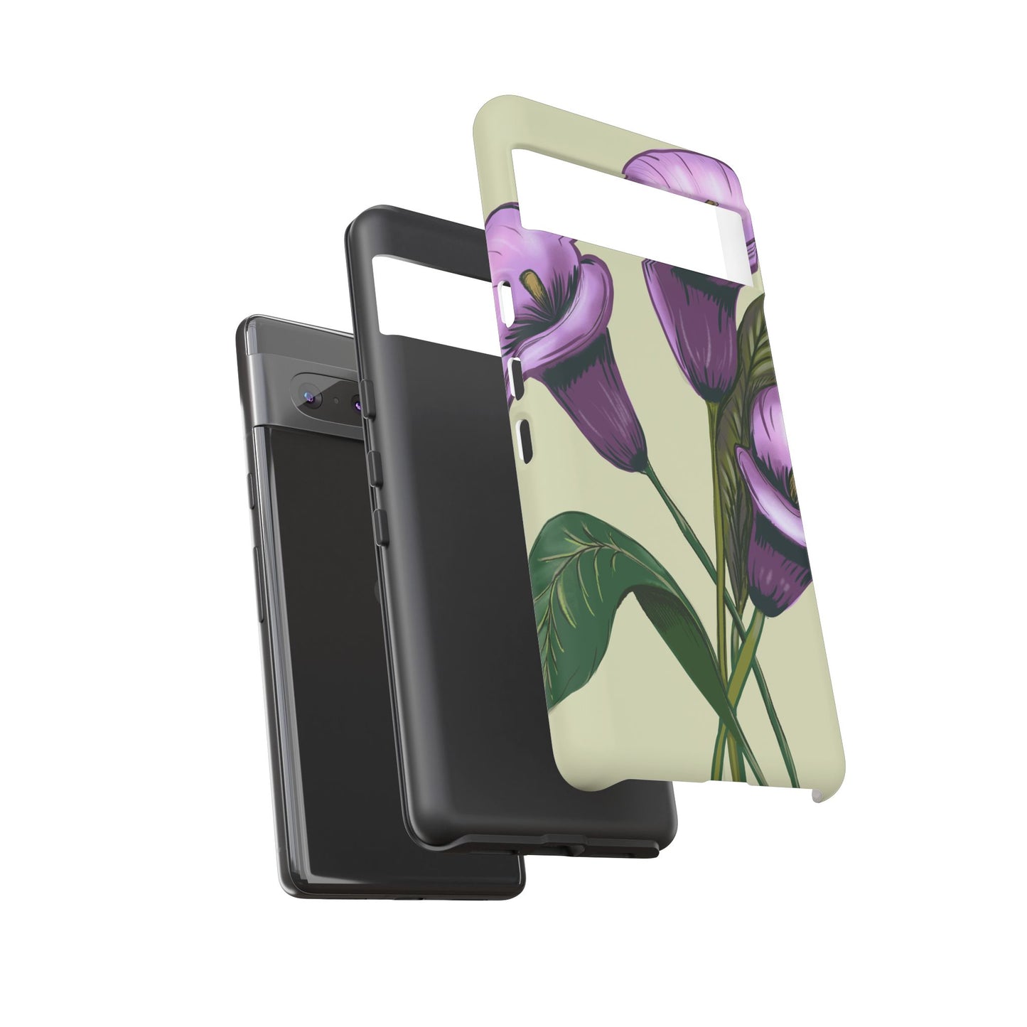 Floral Phone Case - Tough Cases, Purple Flower Design, Cell Phone Accessories, Gift for Her, Nature Lover Essentials