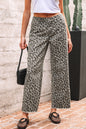 Leopard Straight Loose Leg Jeans
