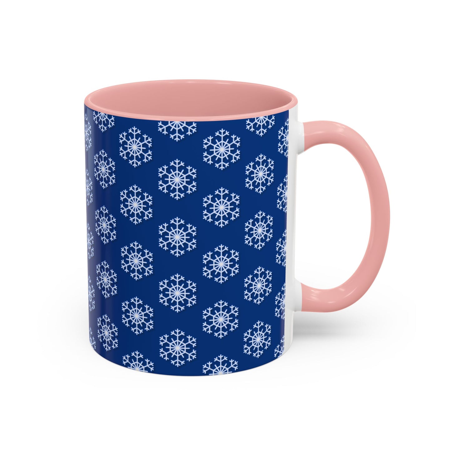 Blue Snowflake Accent Coffee Mug for Winter, Holiday Gift, Cozy Drinkware, Festive Kitchen Decor, Mug for Coffee Lovers, Tea Time Essential