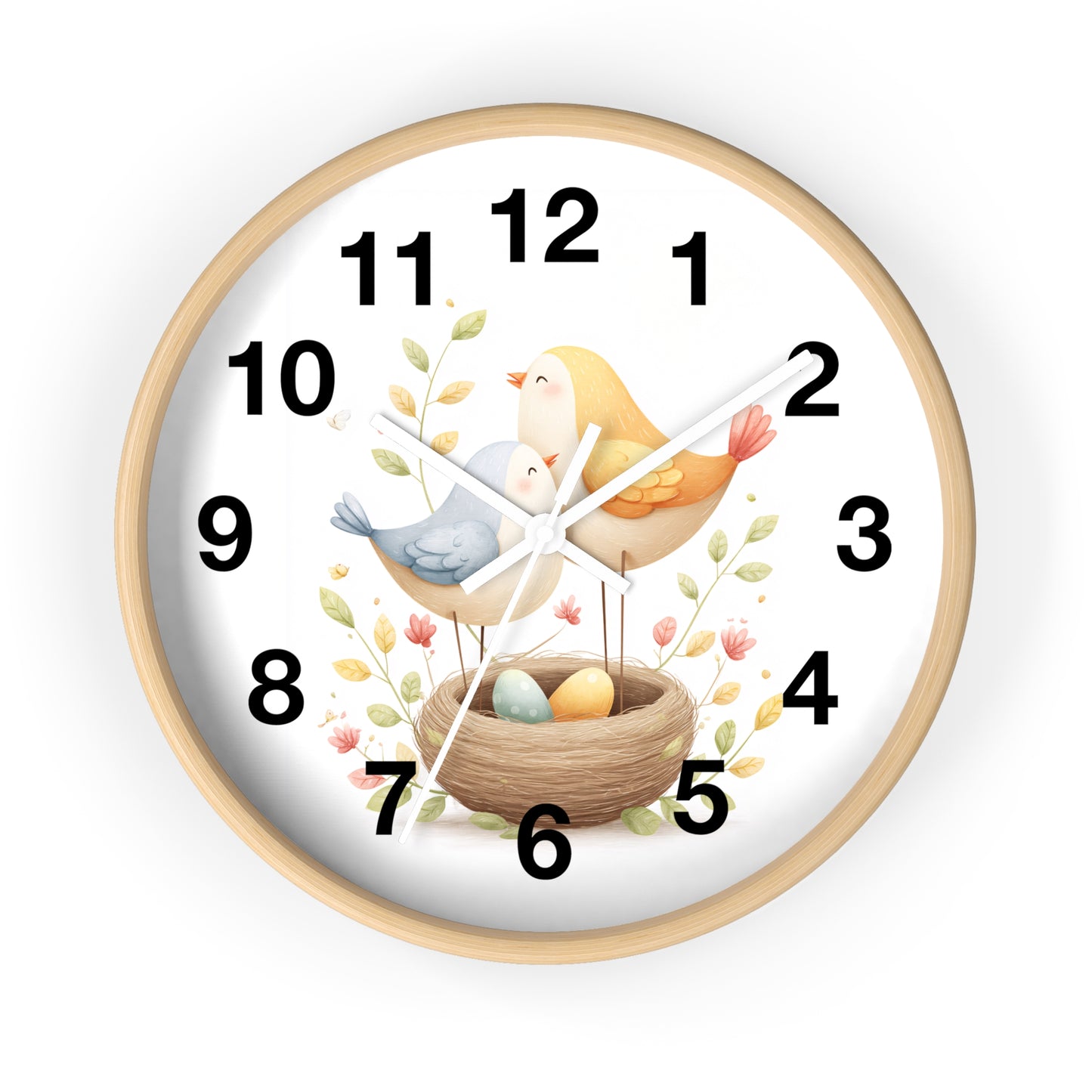 Charming Bird Nest Wall Clock | Nature-Inspired Decor, Gift for Bird Lovers, Home Decoration, Springtime Gift, Unique Wall Art