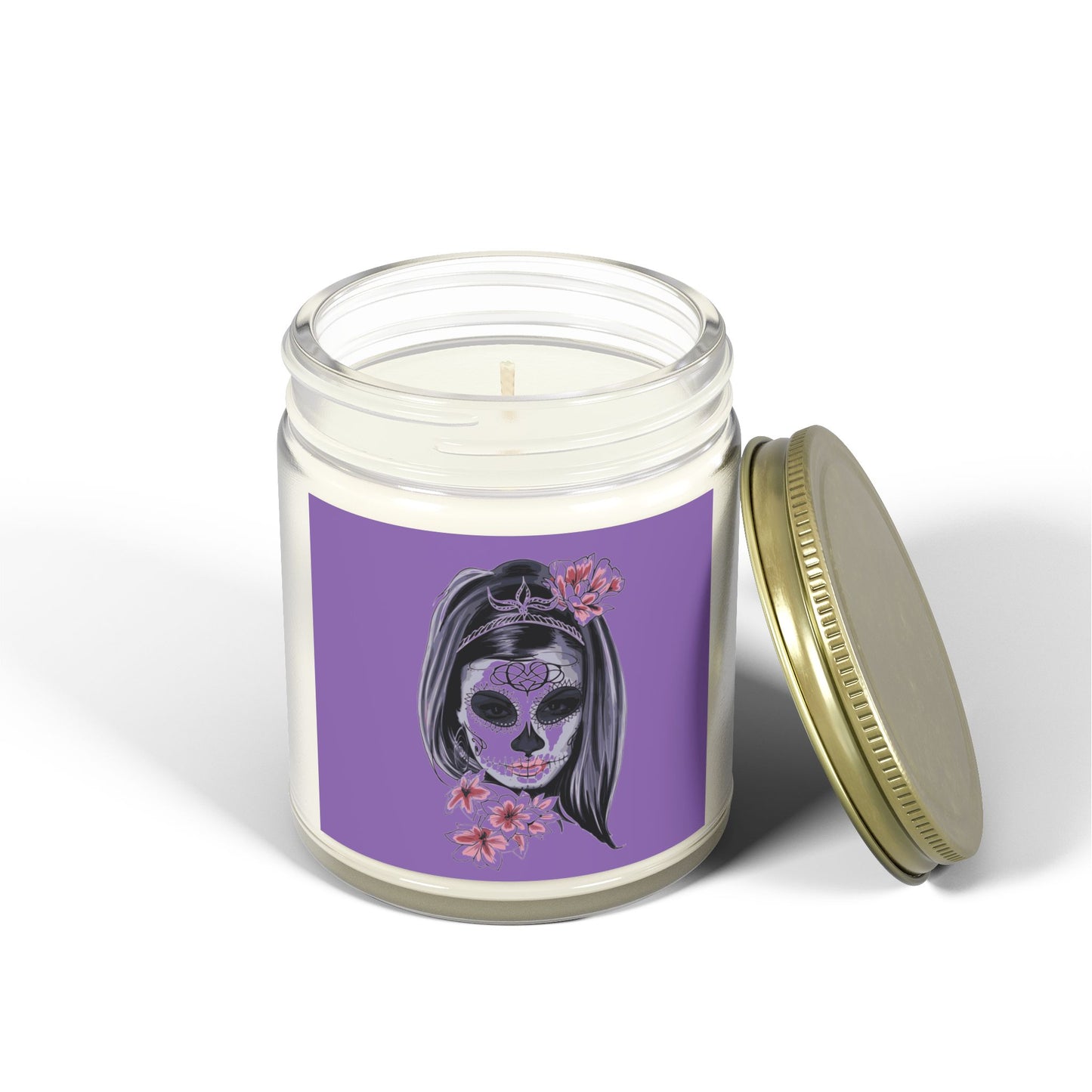 Day of the Dead Scented Candles, Coconut Apricot Wax, Spider Web Decor, Cozy Home Fragrance, Fall Decor, Gift for October