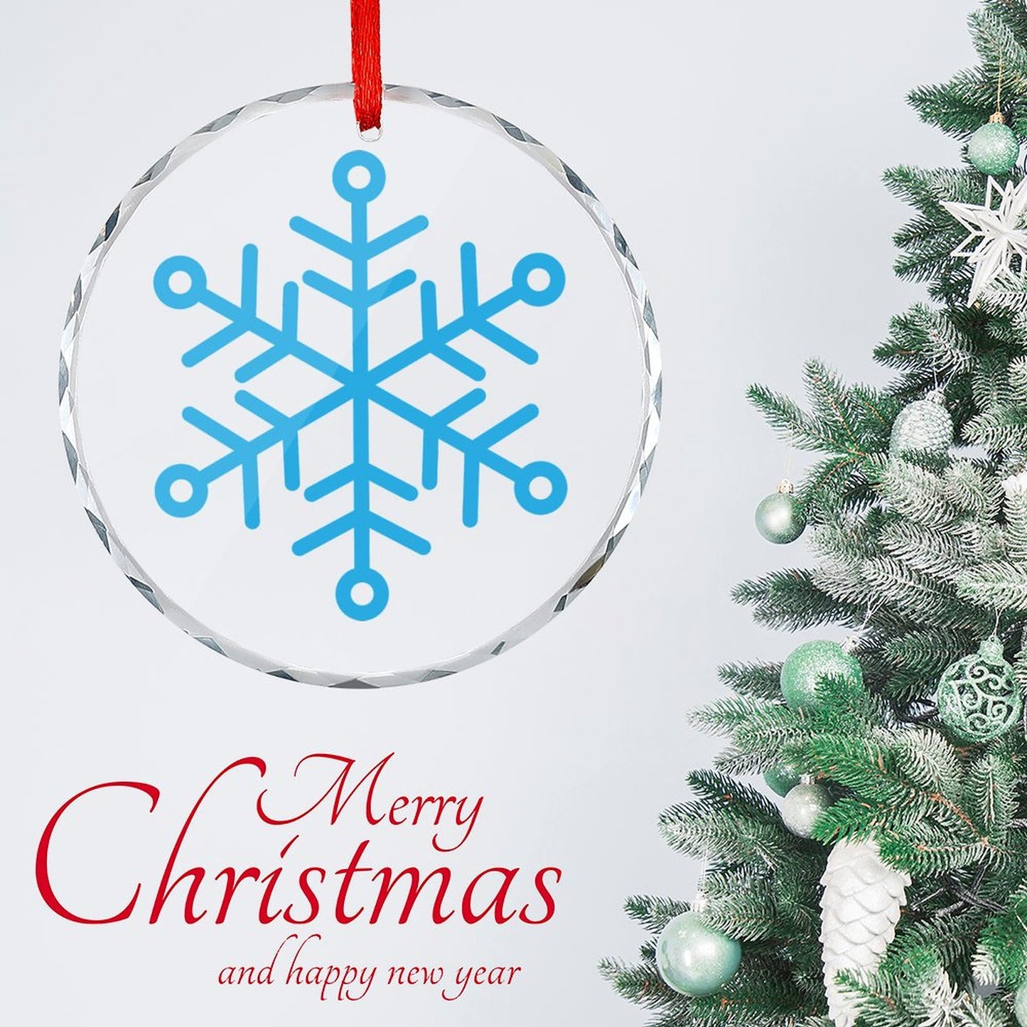 Glass Circular Ornament Pendant