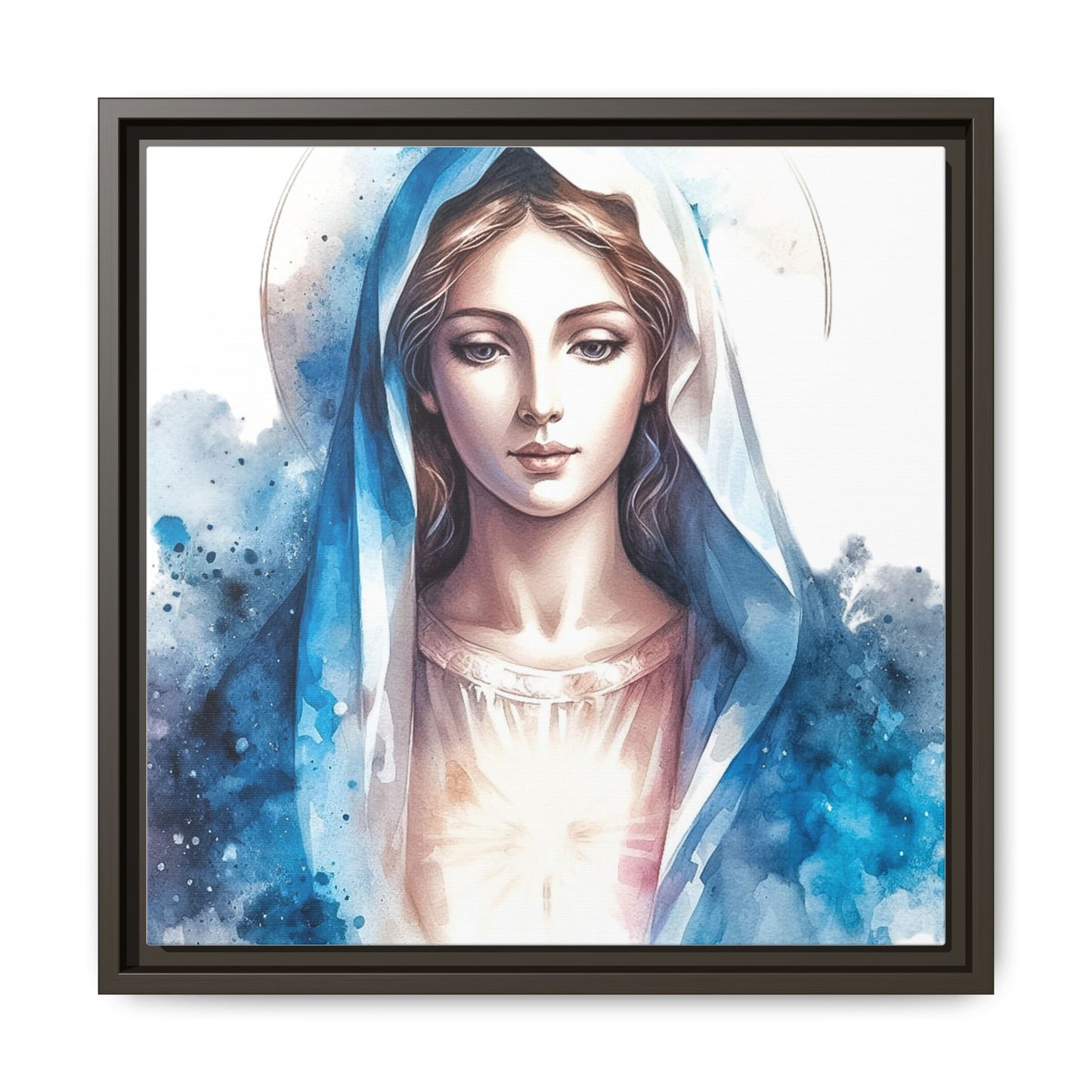 Framed Canvas Art Print, Spiritual Decor, Religious Artwork, Wall Decor, Gift for Faith, Elegant Home Decoration