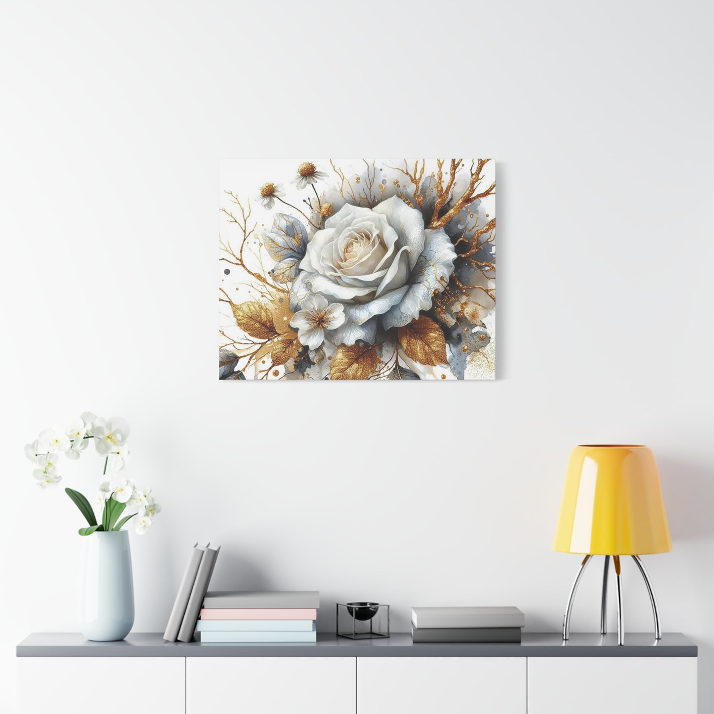 Matte Canvas, Stretched, 1.25" - Gold and Black