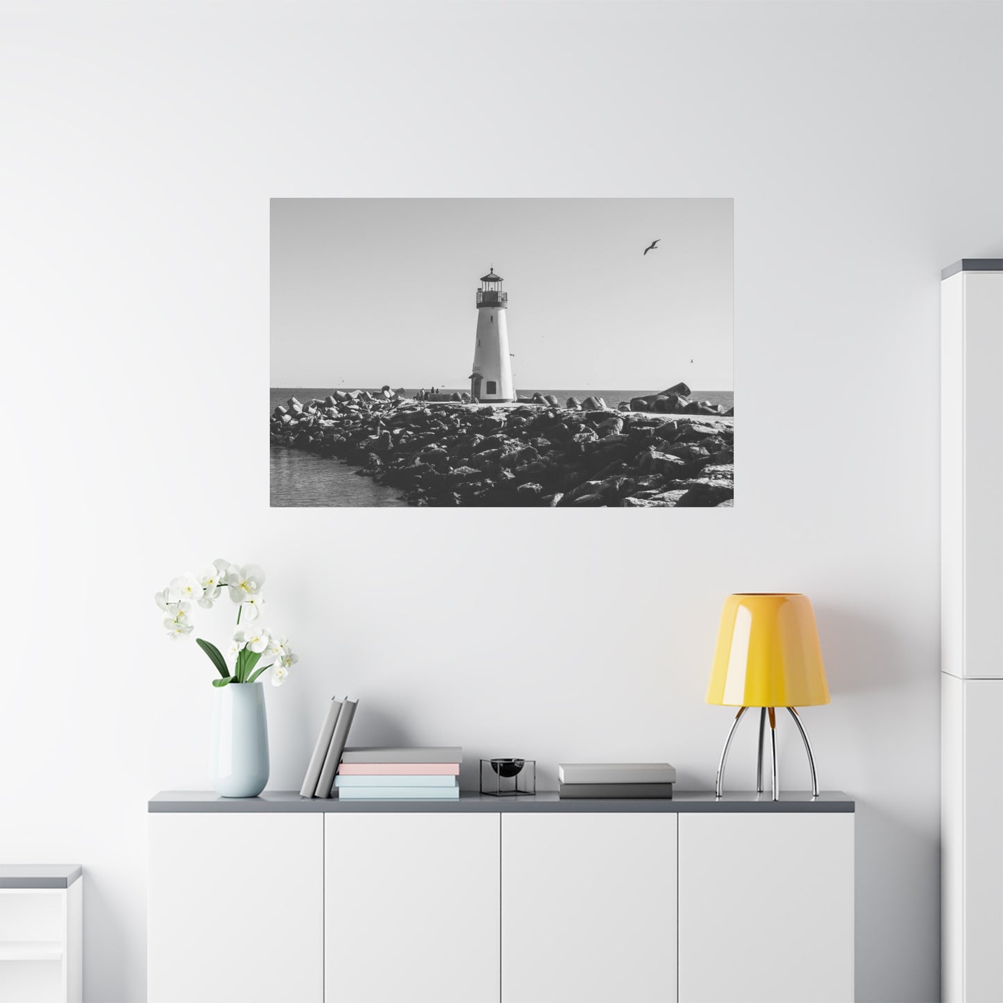 Matte Canvas, Stretched, 1.25" - Lighthouse