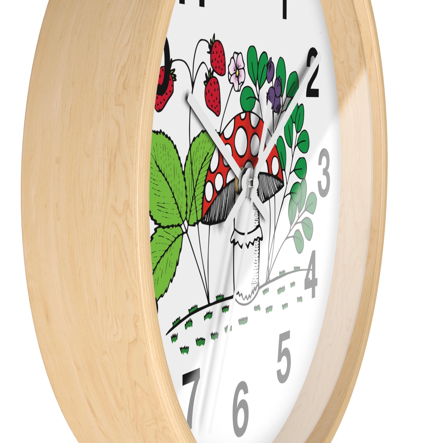 Whimsical Mushroom Wall Clock - Enchanting Home Decor, Boho Aesthetic, Unique Gift for Nature Lovers, Kids Room, Garden Theme