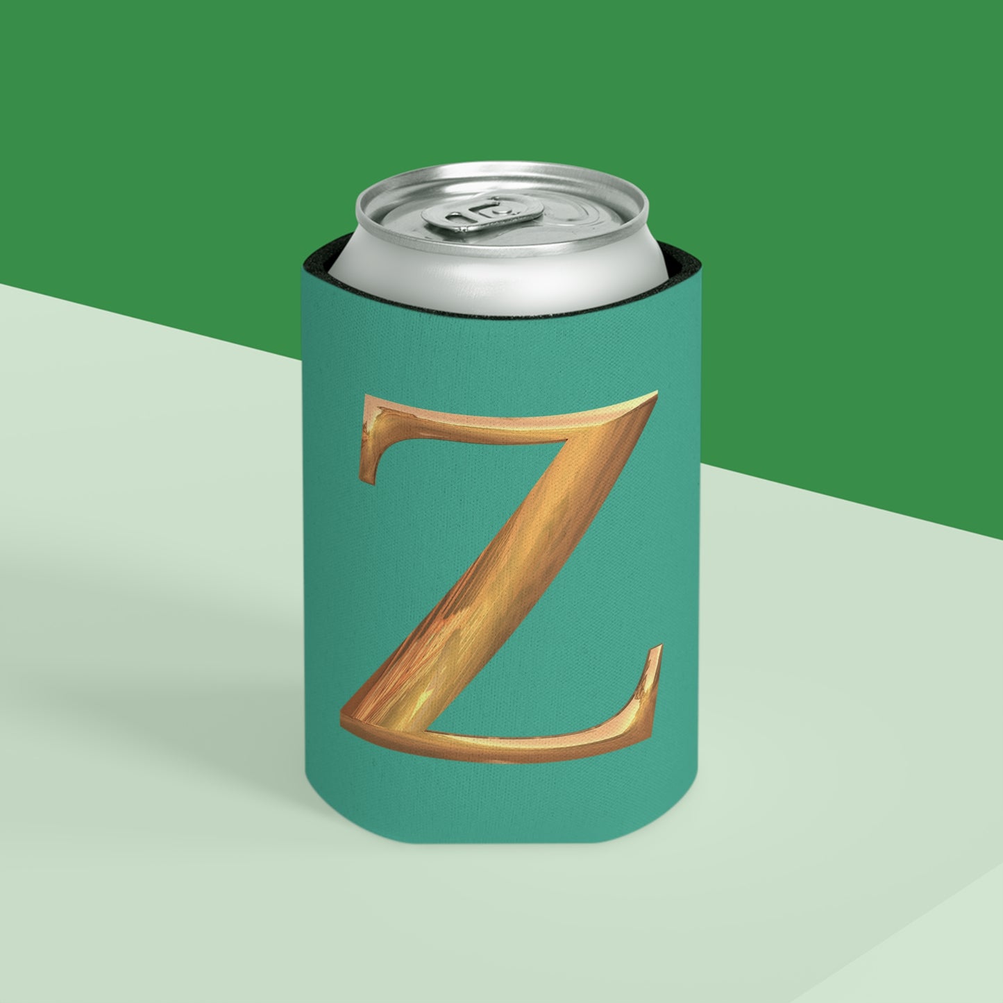 Personalized Monogram "Z"  Can Cooler - Stylish Drink Holder for Parties, Weddings, Beach Days, Summer Gatherings, Gifts
