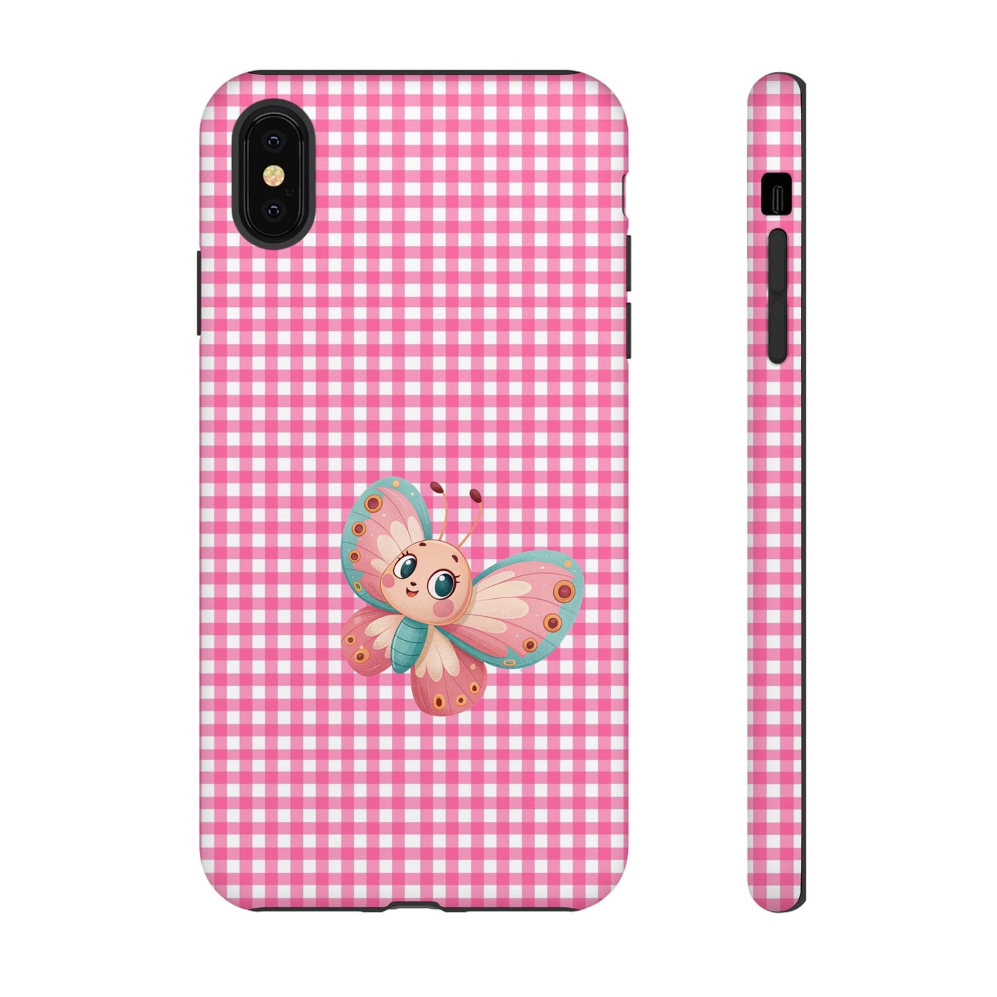 Cute Butterfly Phone Case, Tough Cases, Floral Phone Accessory, Gift for Her, Spring Fashion, Kids' Birthday Present, Pastel Aesthetic