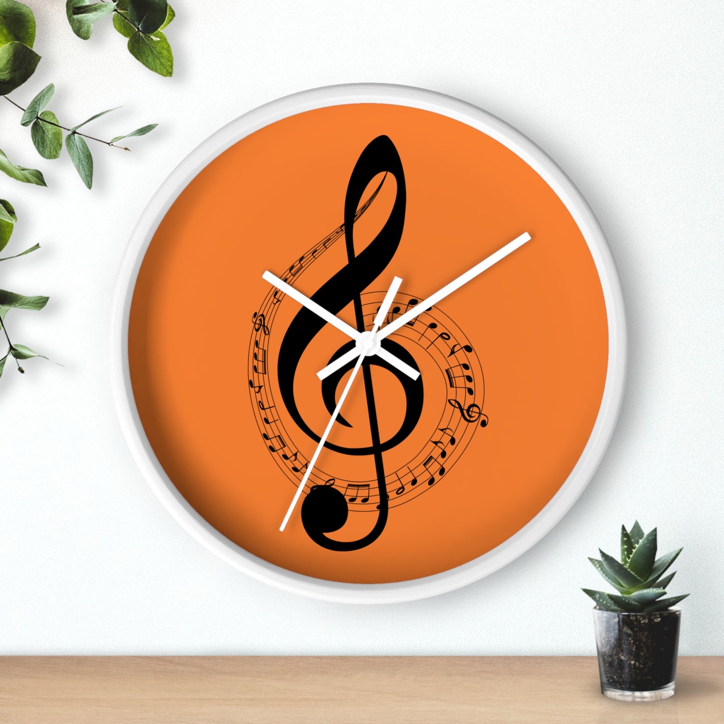 Musical Notes Wall Clock, Perfect Gift for Musicians, Music Lovers, Home Décor