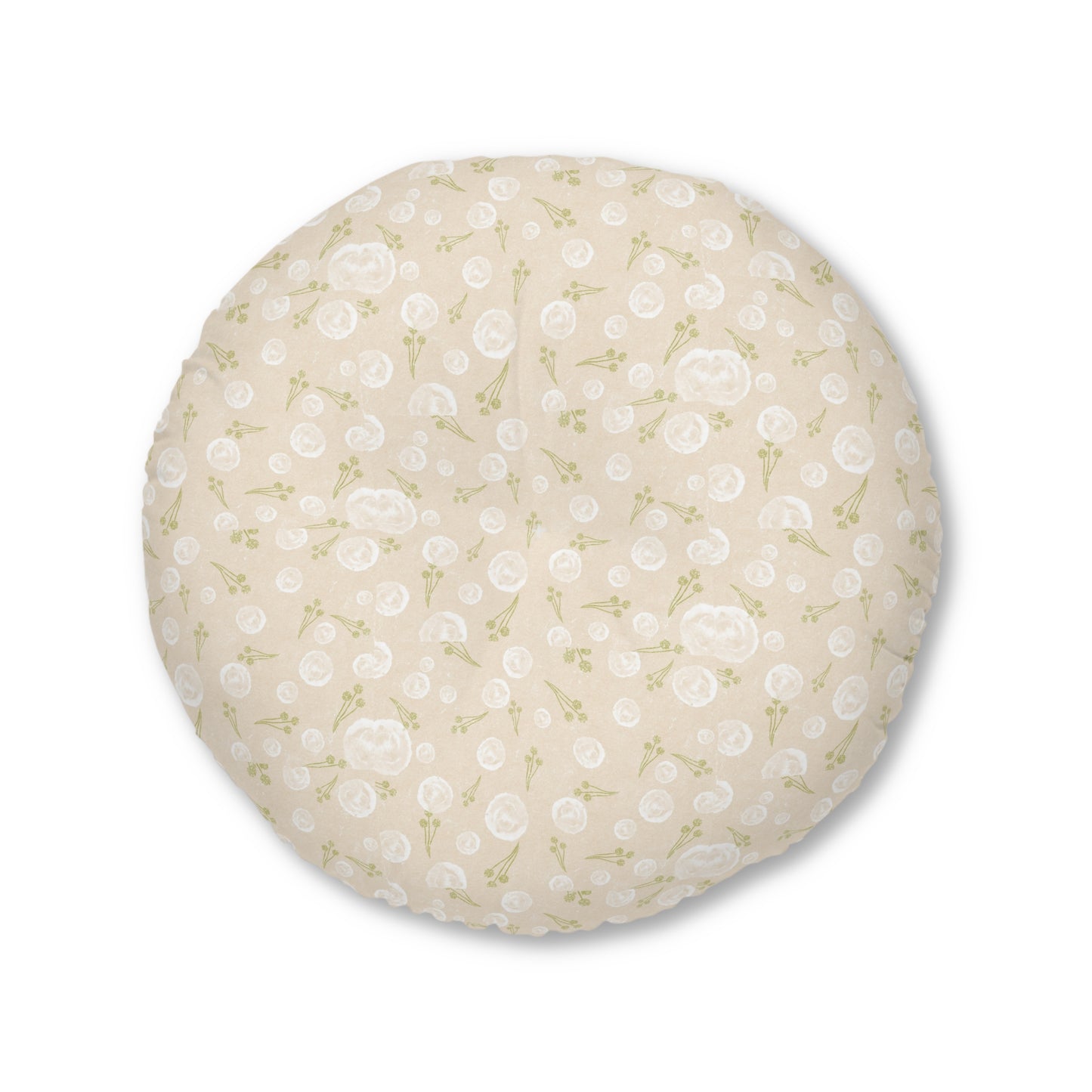 Cozy Tufted Floor Pillow | Round Accent Cushion for Home Decor, Boho Style, Meditation, Yoga, Living Room, Gift Idea