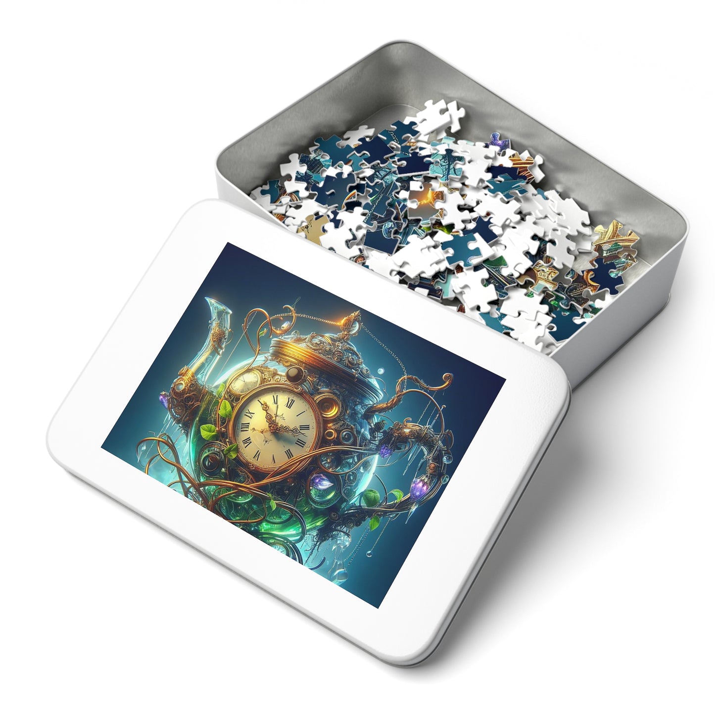 Jigsaw Puzzle with Tin