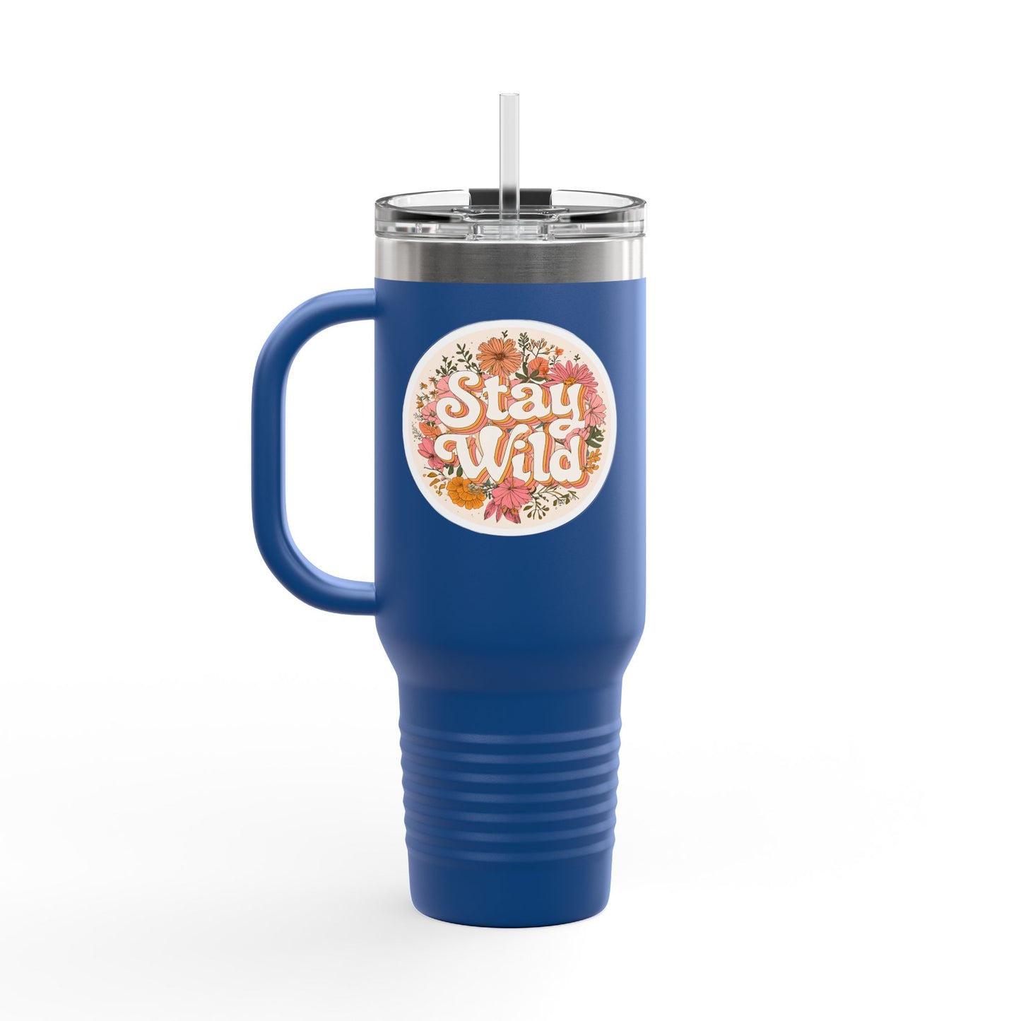 Stay Wild Floral 40oz Insulated Travel Mug