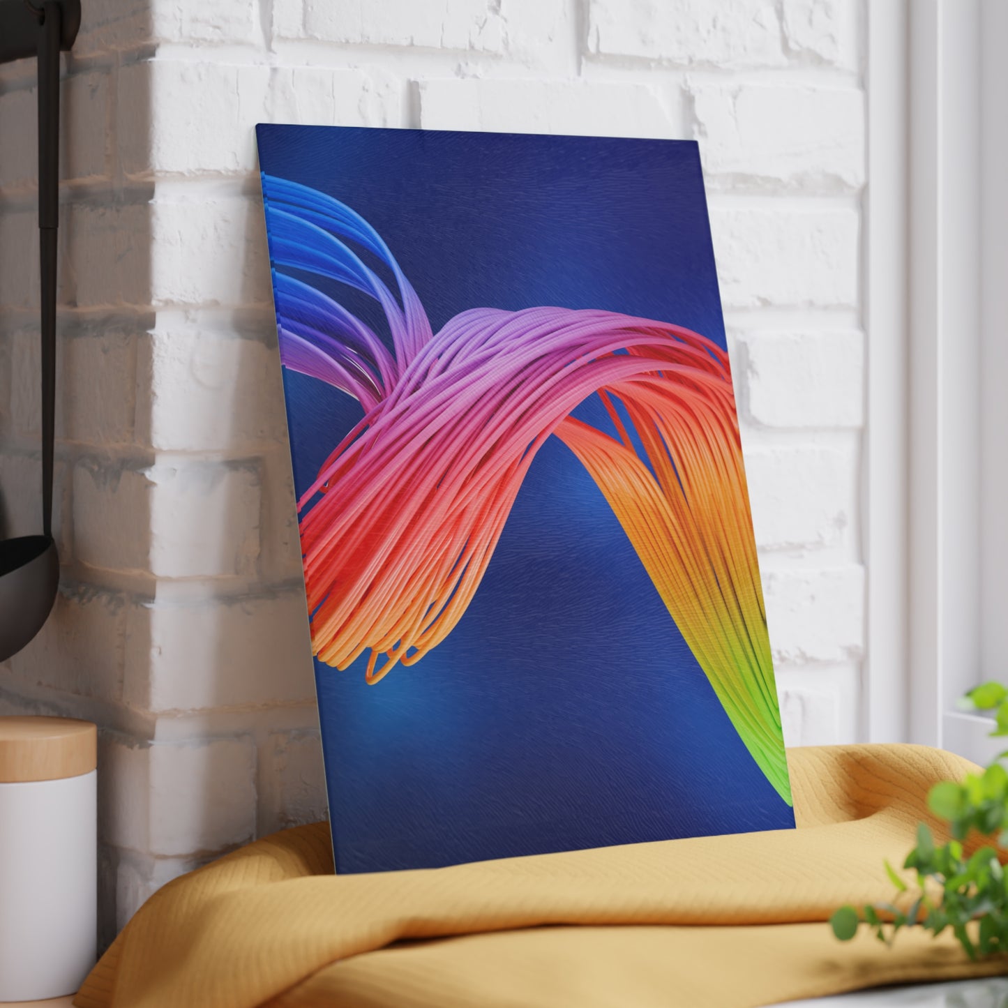 Vibrant Abstract Glass Cutting Board, Kitchen Decor, Colorful Gift, Modern Art, Cutting Surface, Housewarming Present