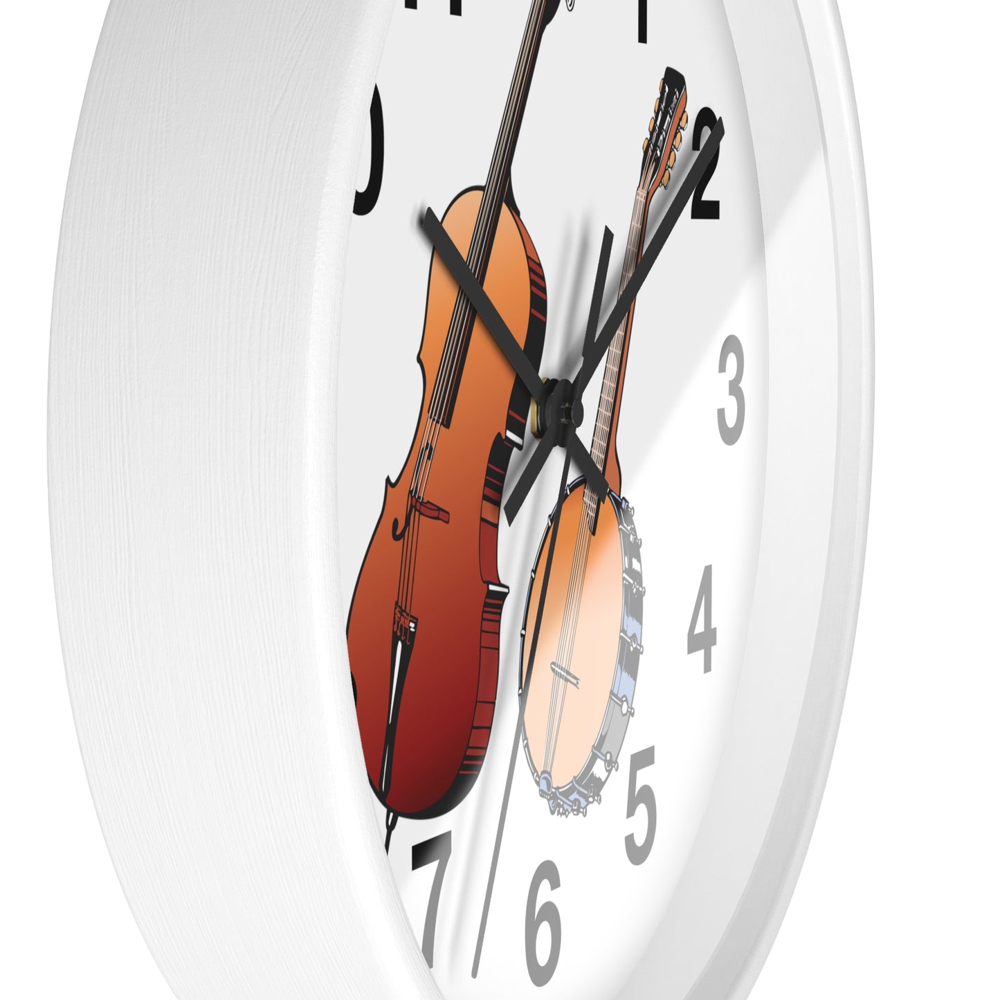 Musical Instruments Wall Clock, Perfect for Musicians, Home Decor, Gift for Music Lovers, Classroom Accents, Vibrant Art
