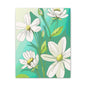 Matte Canvas, Stretched, 1.25" White Flowers