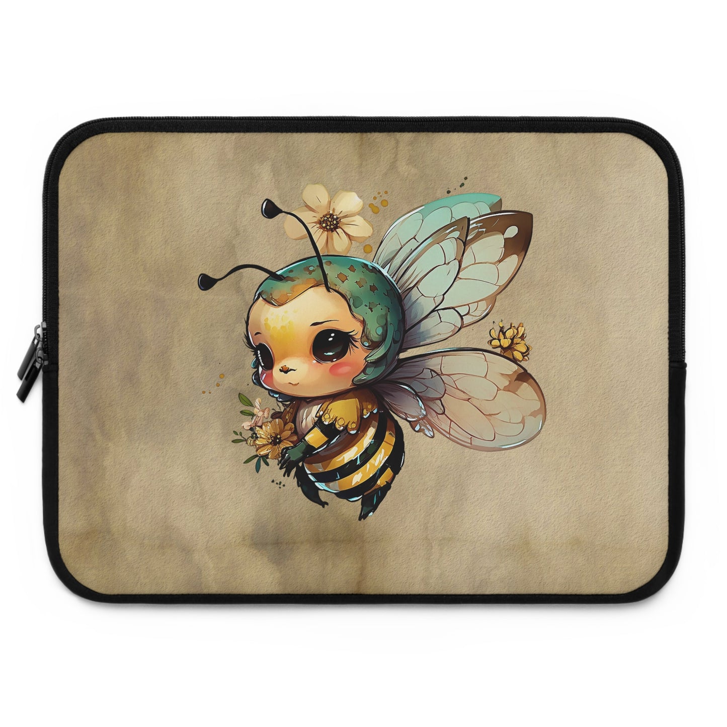 Cute Bee Laptop Sleeve, Laptop Case for Students, Creative Gadget Cover, Unique Gift for Nature Lovers, Floral Tech Accessory