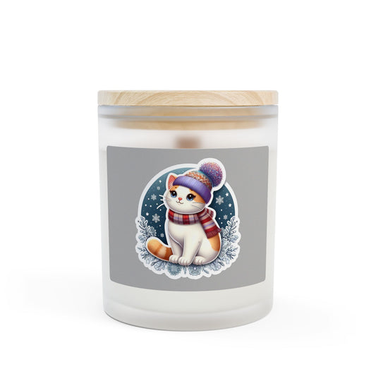 Cozy Cat Candle, Winter Vibes, Hand Poured Fragrance, Cat Lover Gift, Holiday Decor, Relaxation, Home Fragrance
