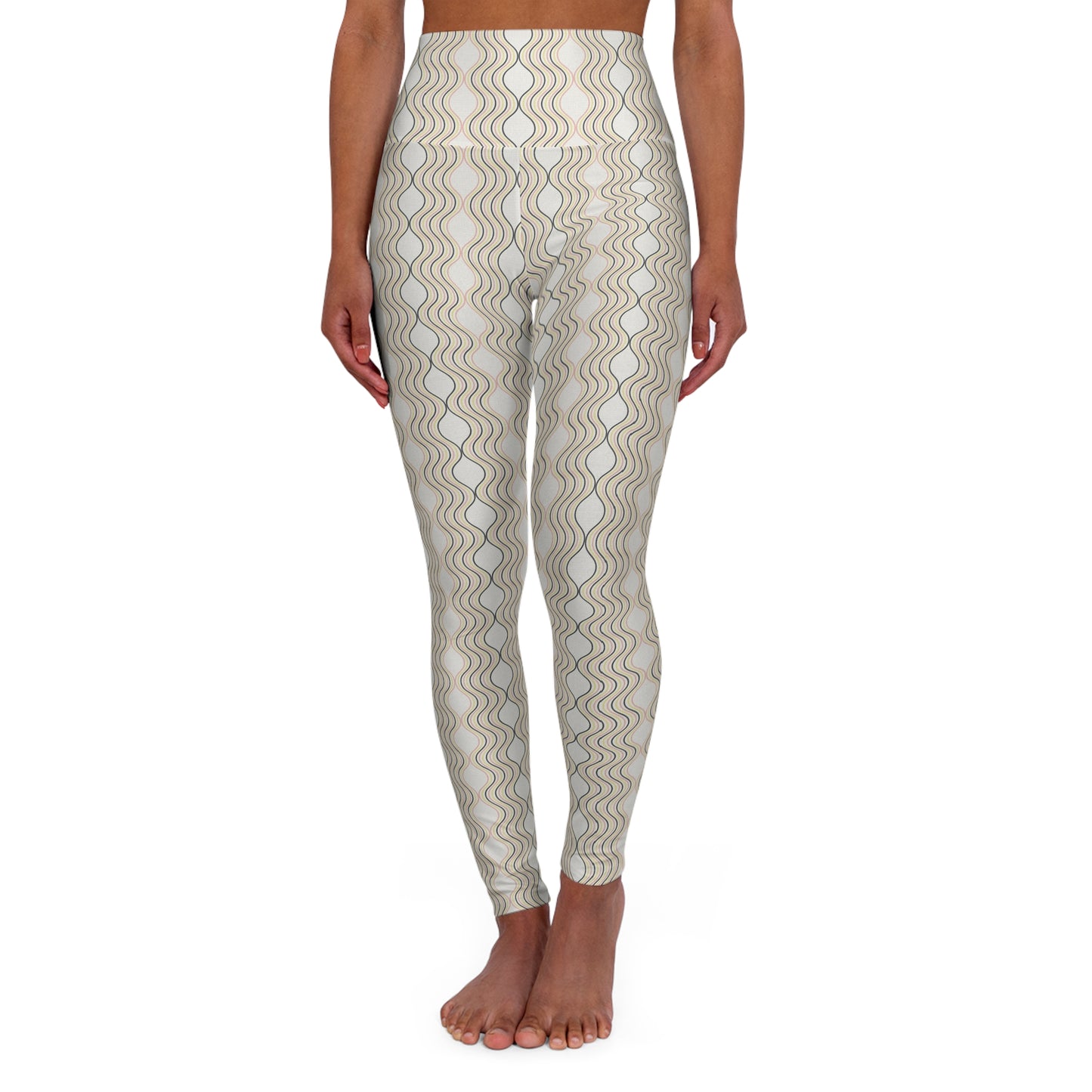 Trendy High Waisted Yoga Leggings, Fitness Pants, Workout Leggings, Activewear, Stylish Exercise Bottoms