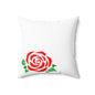 Red Rose Decorative Pillow | Floral Home Decor, Wedding Gift, Couch Cushion, Romantic Accent, Cozy Living Room