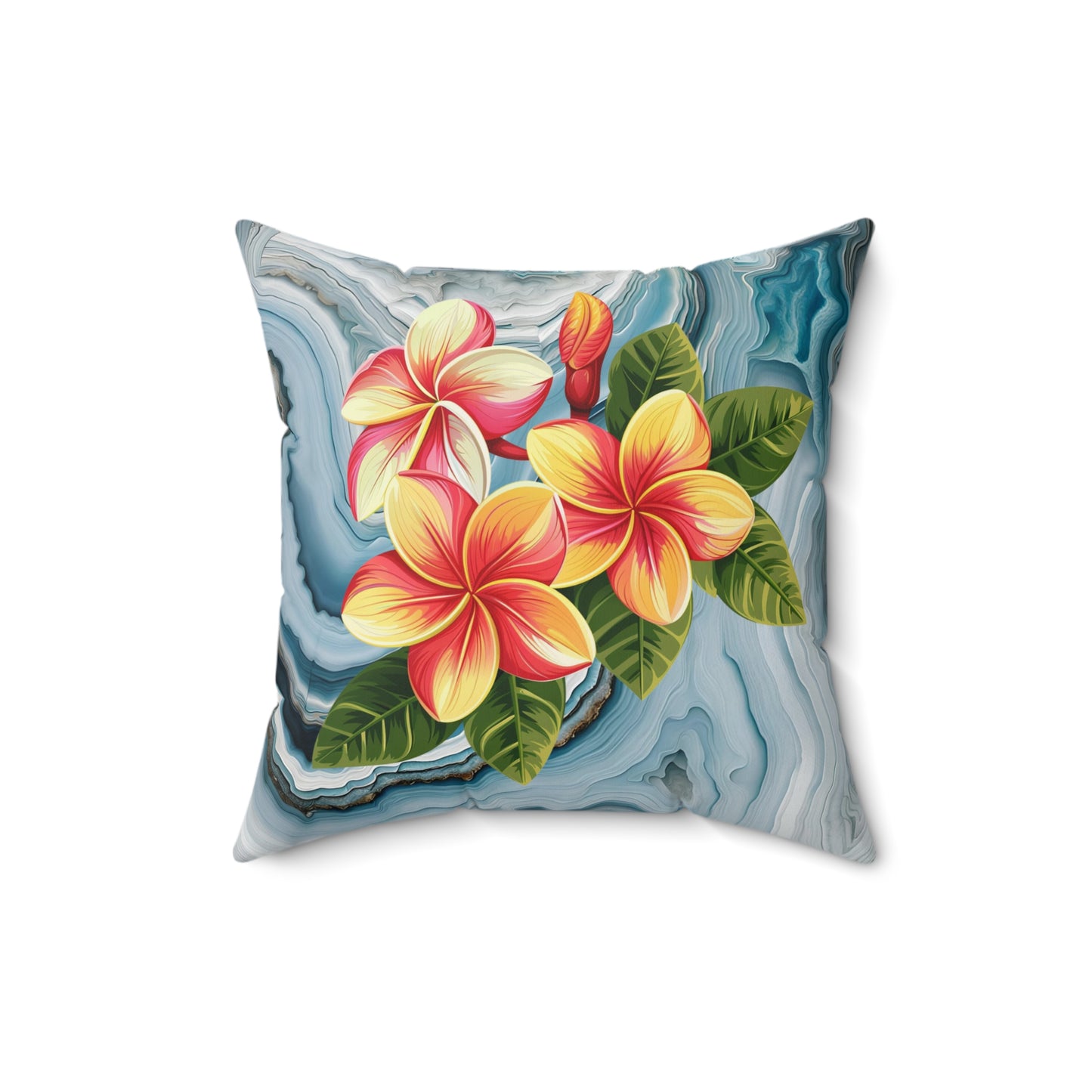 Tropical Floral Throw Pillow - Perfect for Home Decor, Summer Vibes