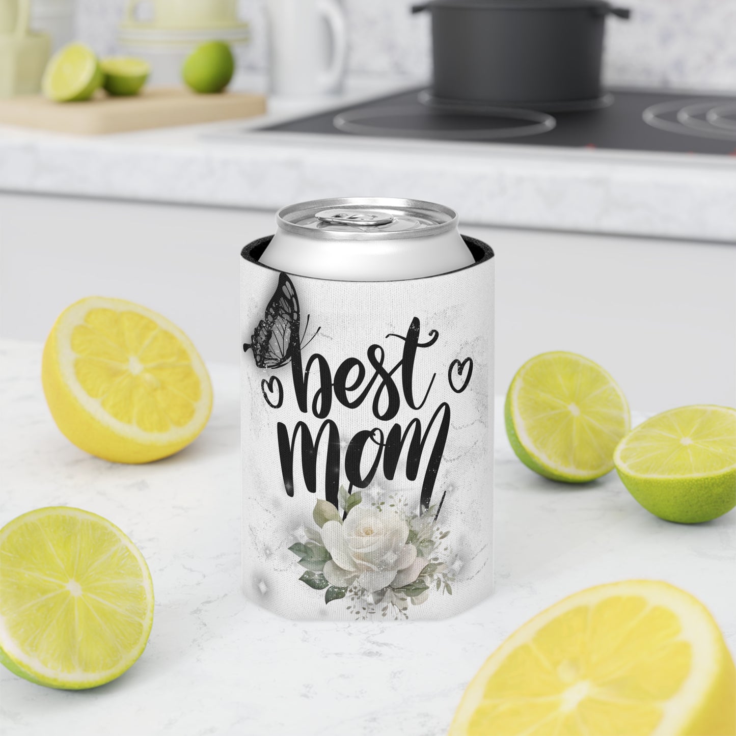 Best Mom Can Cooler - Perfect Gift for Mother's Day, Birthday, BBQs, Outdoor Fun, Family Gatherings, Stylish Drink Holder