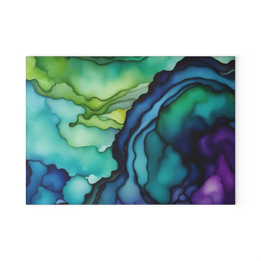 Abstract Marble Glass Cutting Board | Kitchen Decor, Unique Gift, Housewarming, Cooking, Culinary Art