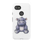 Cute Hippo Phone Case, Unique Tough Cases, Animal Lover Gift, Cute Animal Design, Baby Animal Phone Accessory