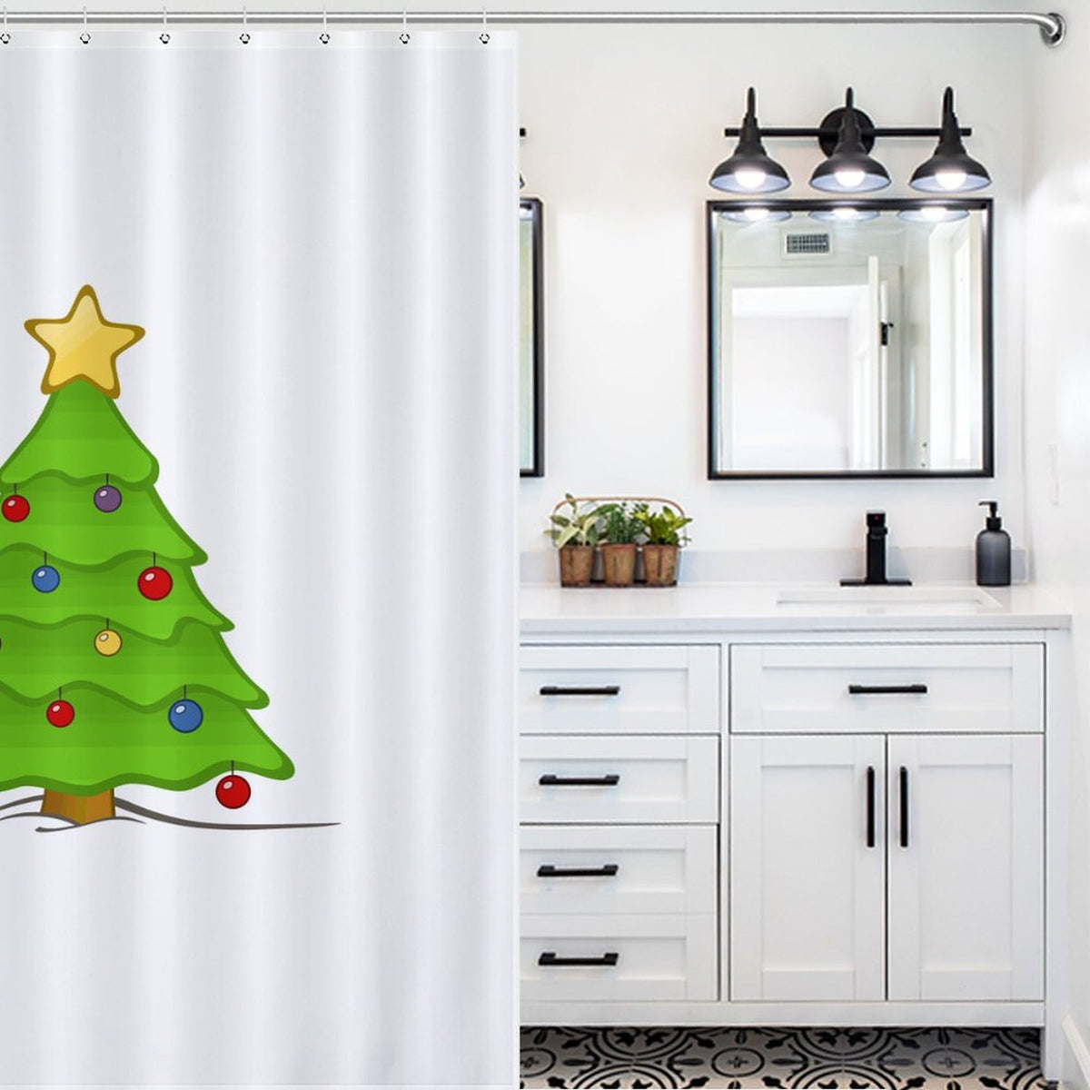 Christmas Tree Shower Curtain
