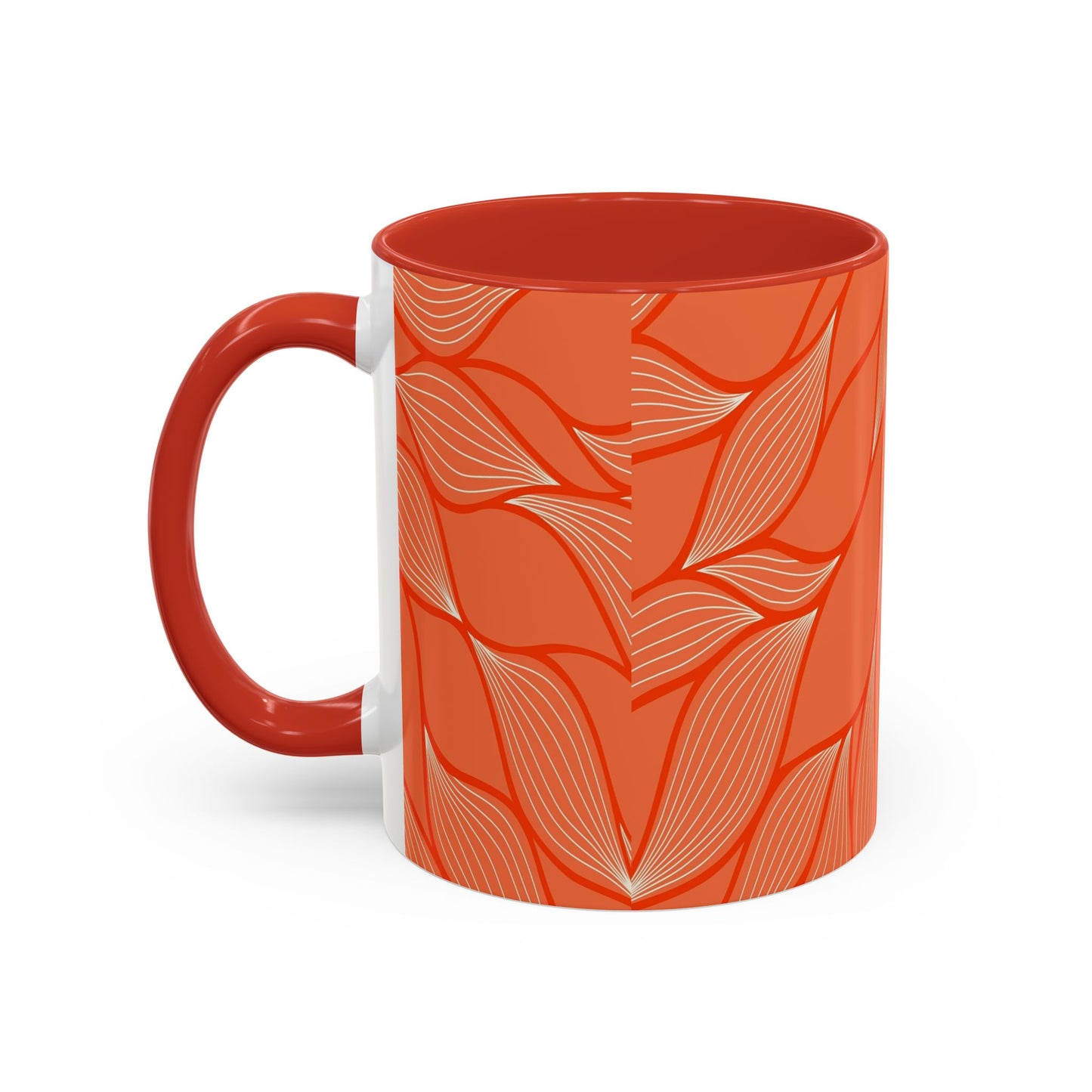 Stylish Accent Coffee Mug, Floral Pattern Drinkware, Unique Gift for Coffee Lovers, Home Decor, Kitchenware, Vibrant Design