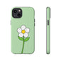 Floral Phone Case - Tough Cases for Nature Lovers, Cute Green Flower Design, iPhone Cover, Gift for Her, Spring Accessories