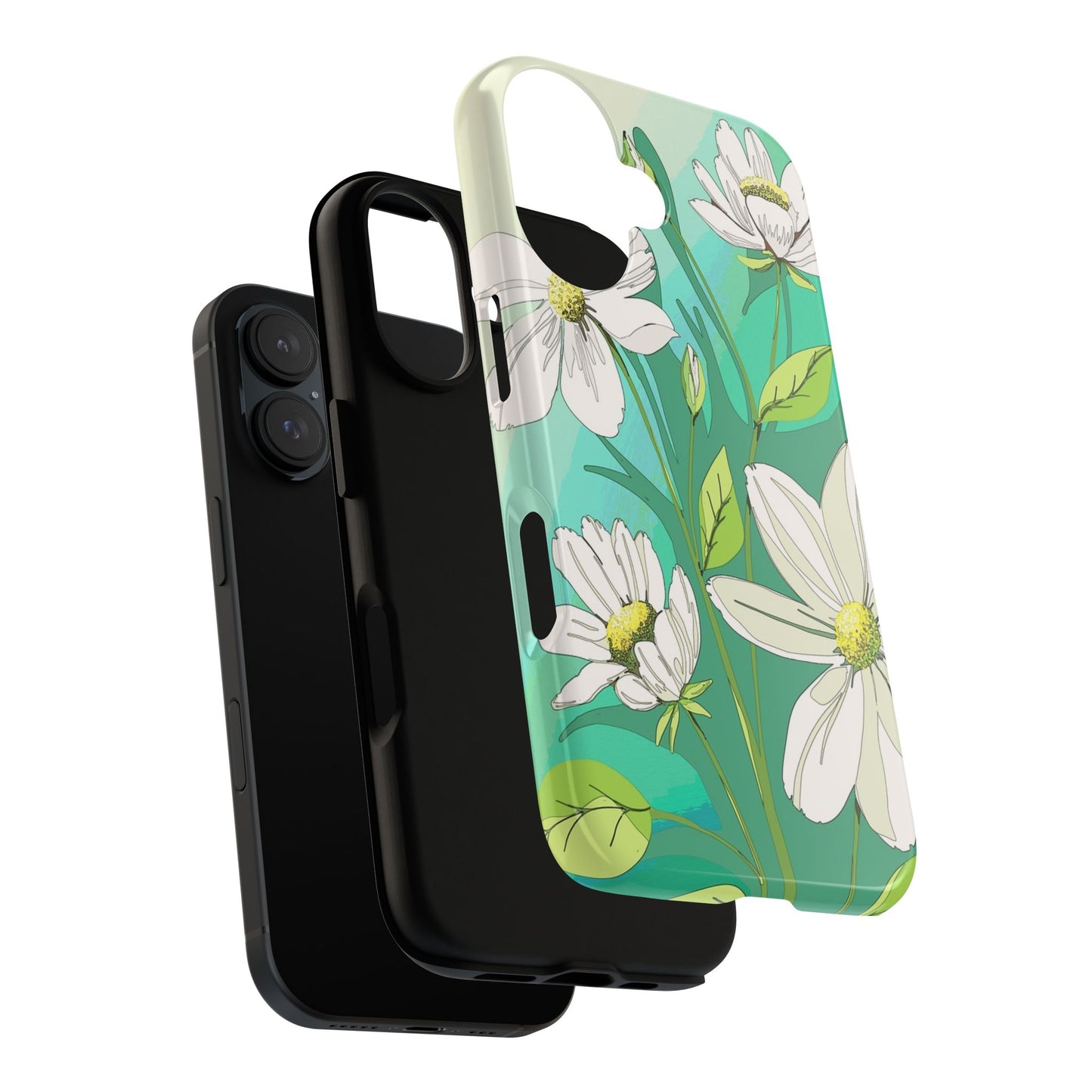 Floral Phone Case, Tough Cases, Flower Design, Nature Inspired, Eco-Friendly Cover, Unique Gift for Her, Spring Accessories