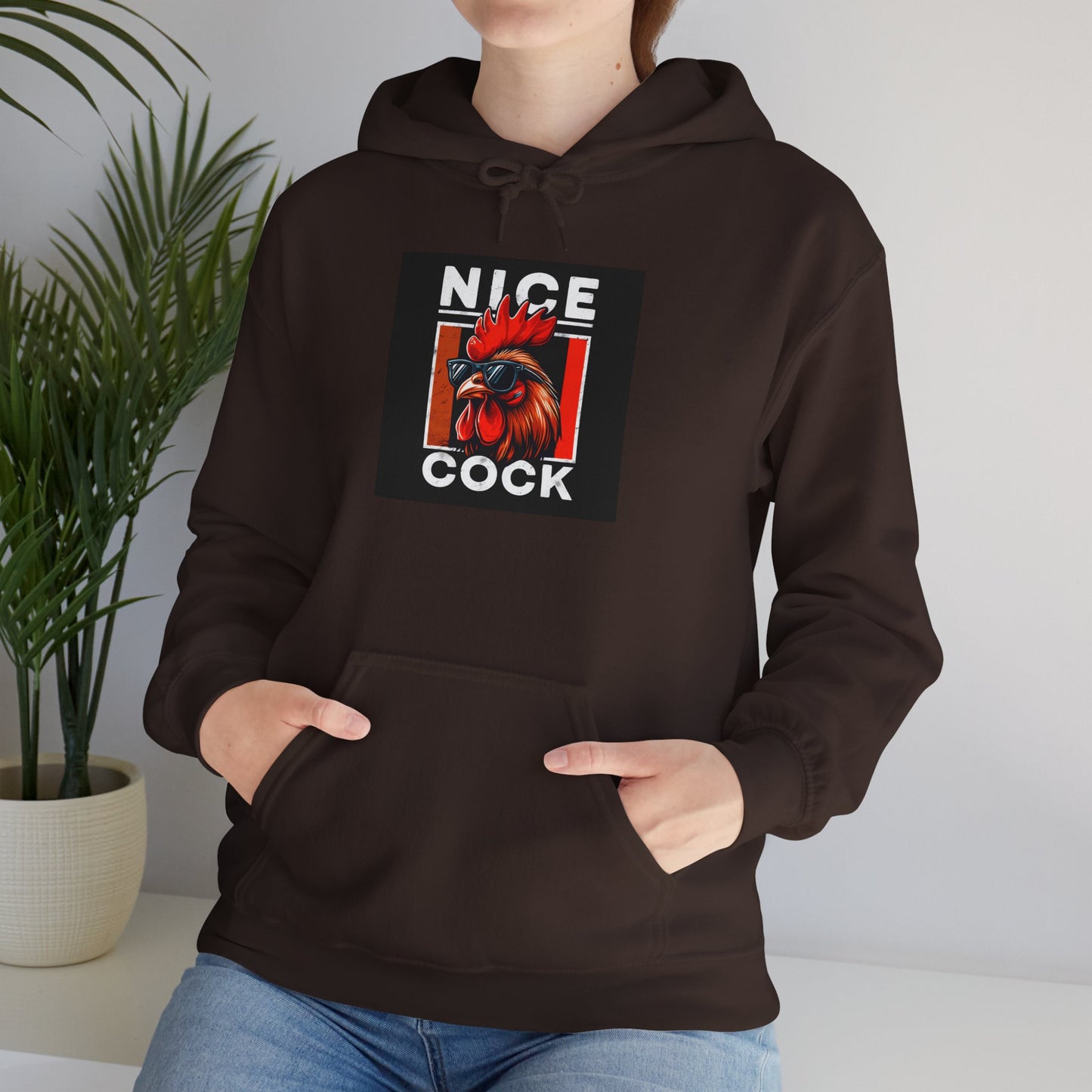 Rooster Graphic Hoodie – "Nice Cock" Bold Farmhouse Pullover