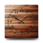 Rustic Wooden Design Acrylic Wall Clock, Home Decor, Gift for Her, Farmhouse Style, Kitchen Wall Art