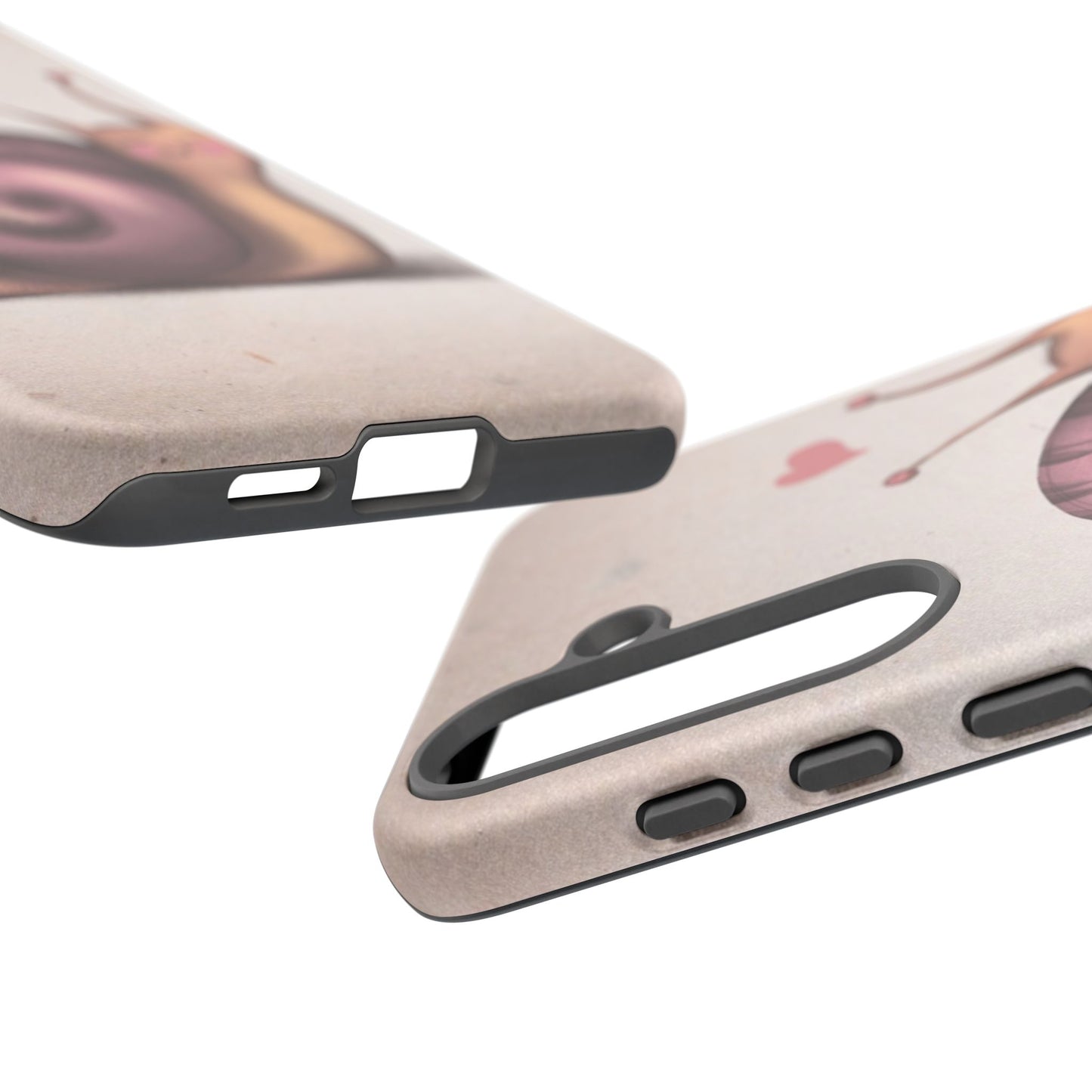 Cute Snail Phone Case — Pink Heart Cartoon Protective iPhone Cover