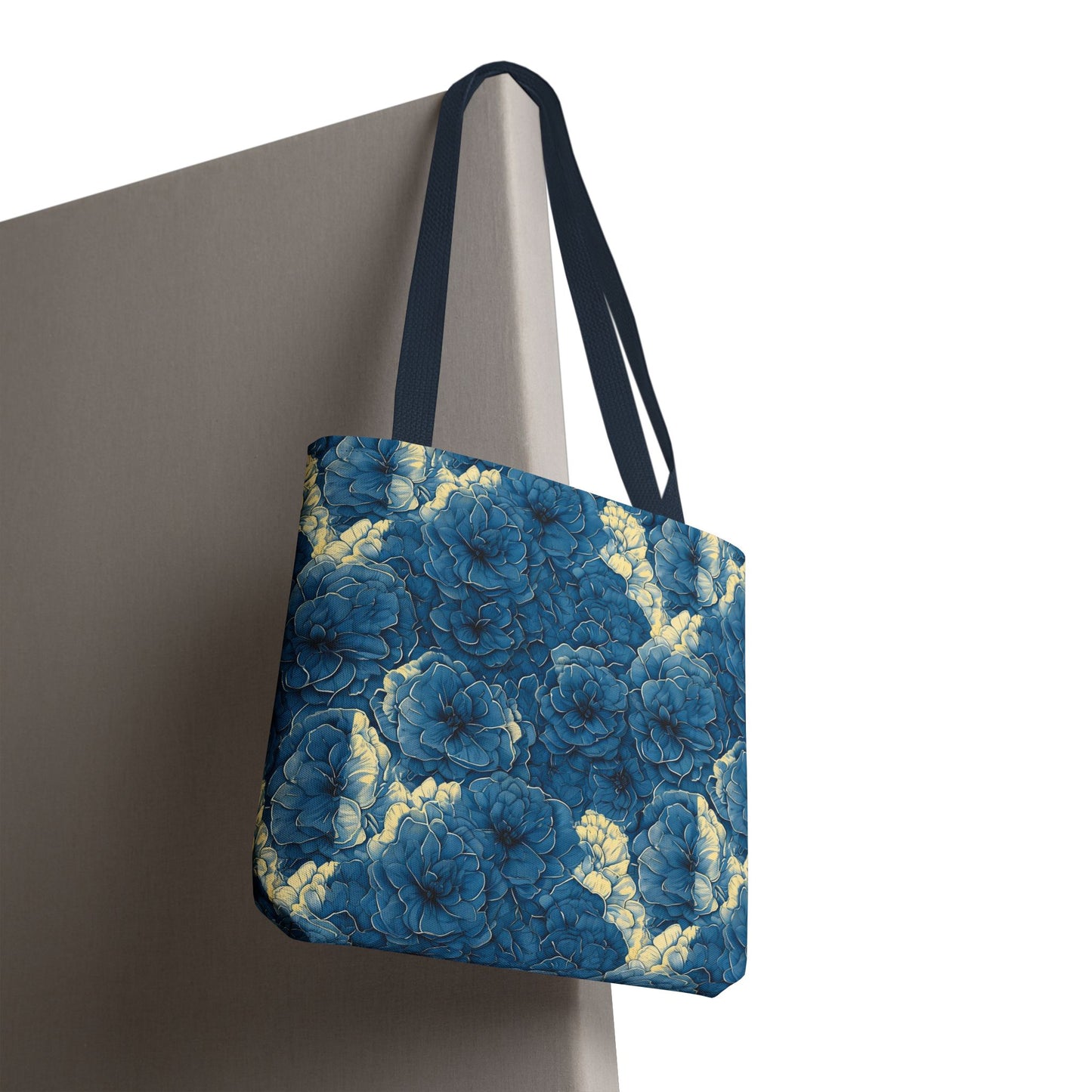Floral Blue Peony Tote