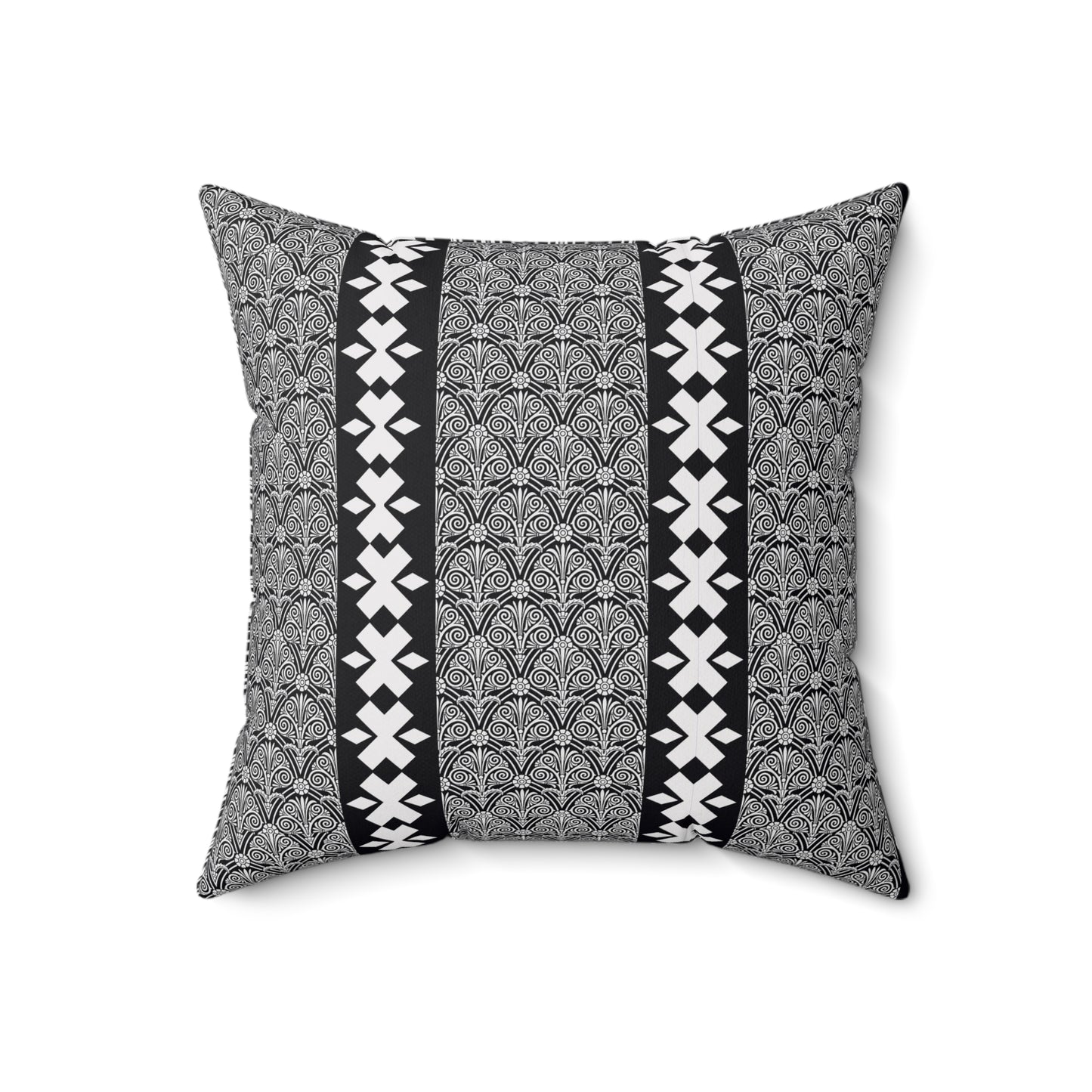 Bohemian Boho Square Pillow with Geometric Print, Cushion for Home Decor, Living Room Accent, Stylish Throw Pillow, Gift for Her