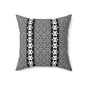 Bohemian Boho Square Pillow with Geometric Print, Cushion for Home Decor, Living Room Accent, Stylish Throw Pillow, Gift for Her