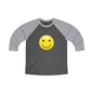 Happy Face Unisex Raglan Tee | Smiley Shirt for Casual Wear, Gifts, Festivals, and Friends Gatherings
