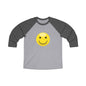 Happy Face Unisex Raglan Tee | Smiley Shirt for Casual Wear, Gifts, Festivals, and Friends Gatherings