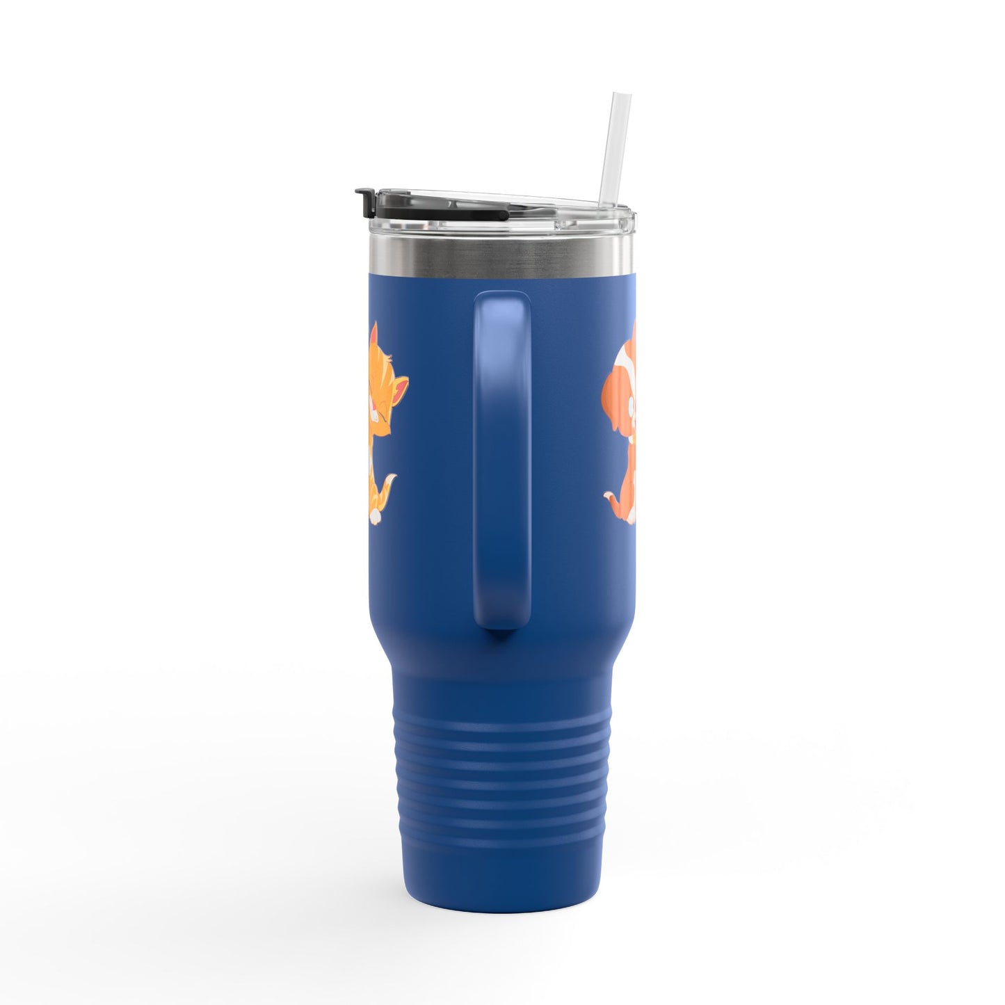 Whimsical Pet Love Insulated Travel Mug, Cute Animal Travel Mug, 40oz Coffee Cup, Dog Cat Drinkware, Funny Gift for Pet Lovers