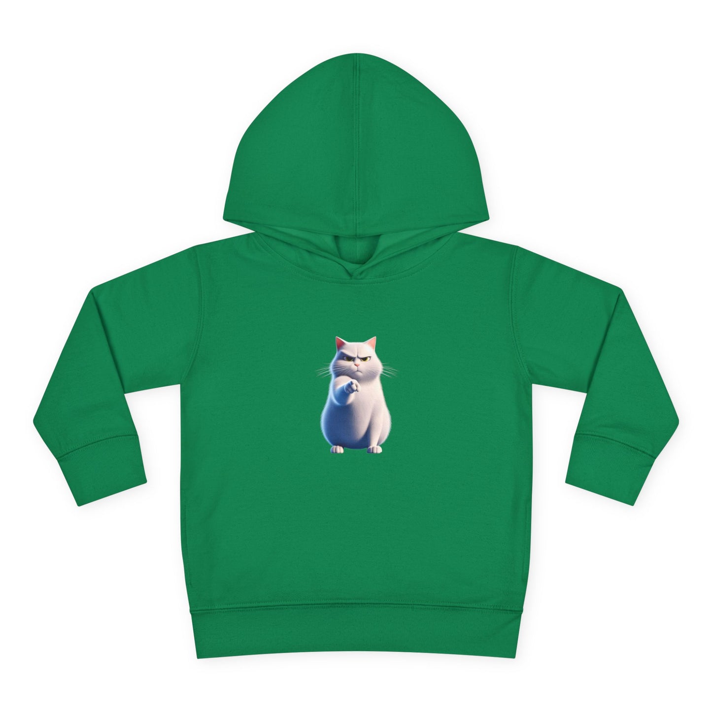 Cute Cat Toddler Hoodie, Fleece Pullover, Kids Sweatshirt, Birthday Gift, Animal Lover Apparel, Cozy Kids Clothing