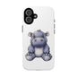 Cute Hippo Phone Case, Unique Tough Cases, Animal Lover Gift, Cute Animal Design, Baby Animal Phone Accessory